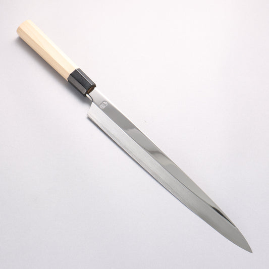 重陽 銀三鋼 鏡面仕上げ 柳刃包丁  300mm 朴柄