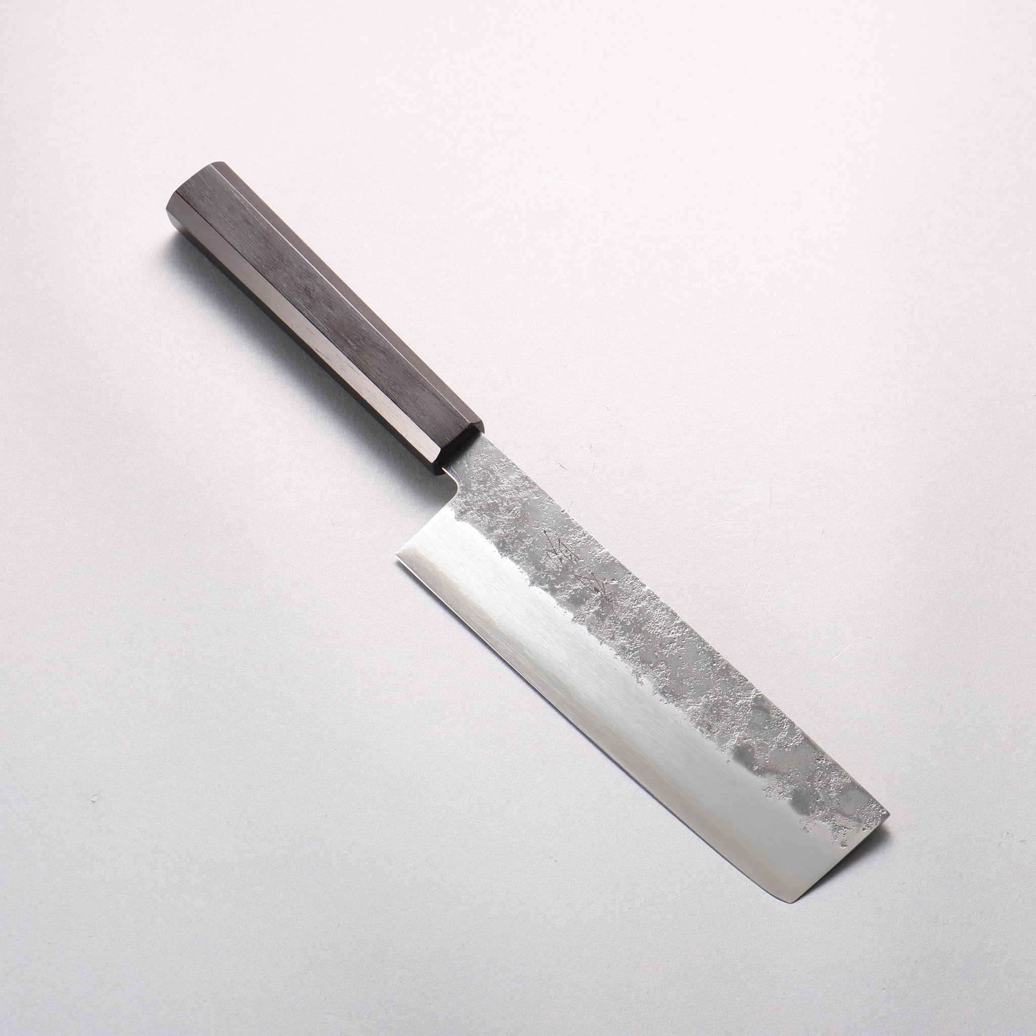 清助 銀三鋼 梨地 菜切包丁 165mm 黒檀柄 