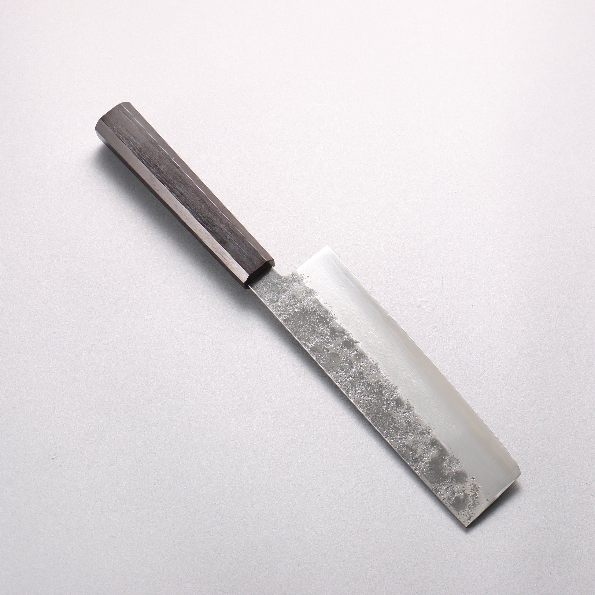 清助 銀三鋼 梨地 菜切包丁 165mm 黒檀柄 