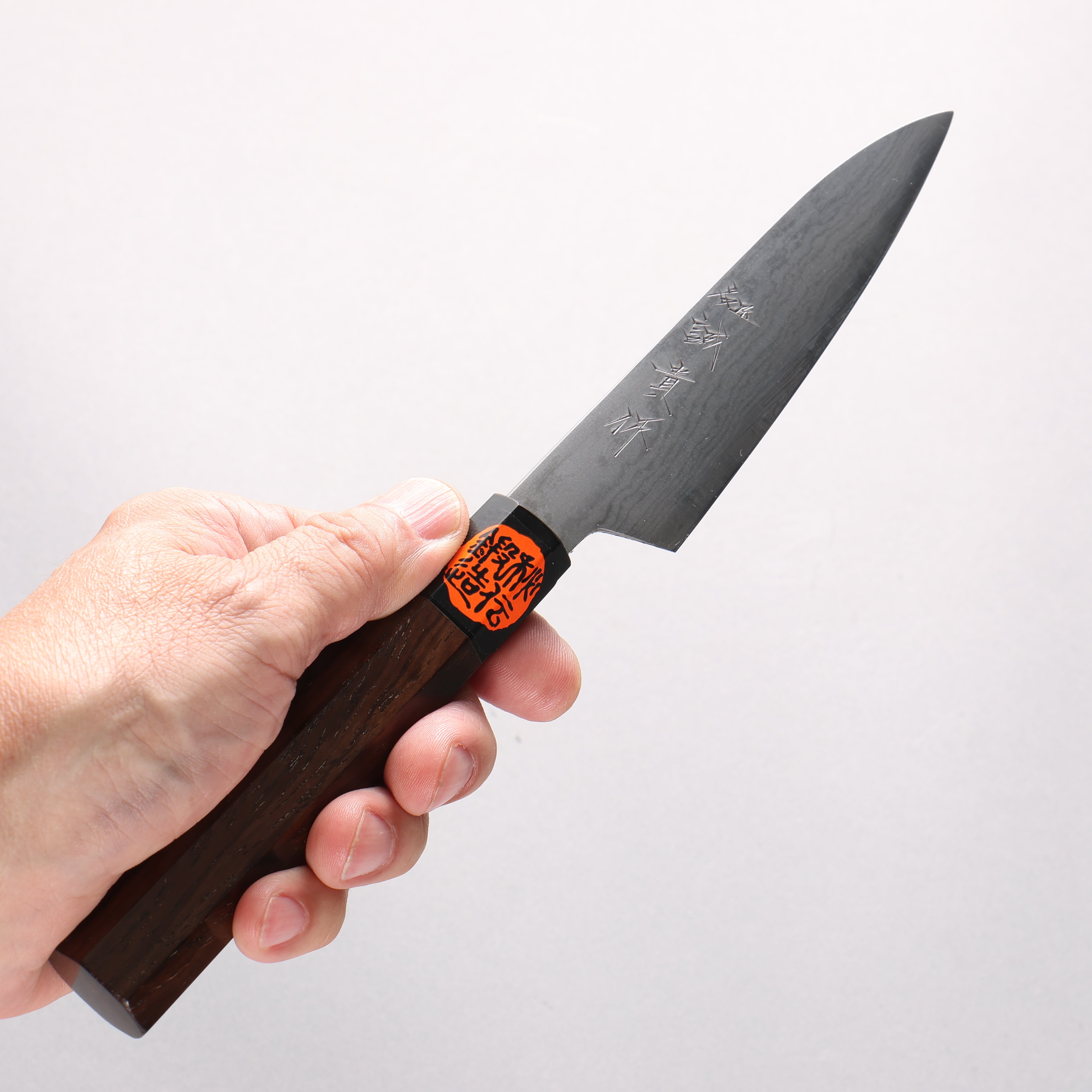 田中 誠貴 青ニ鋼 ダマスカス ペティーナイフ 120mm ウォルナット柄 