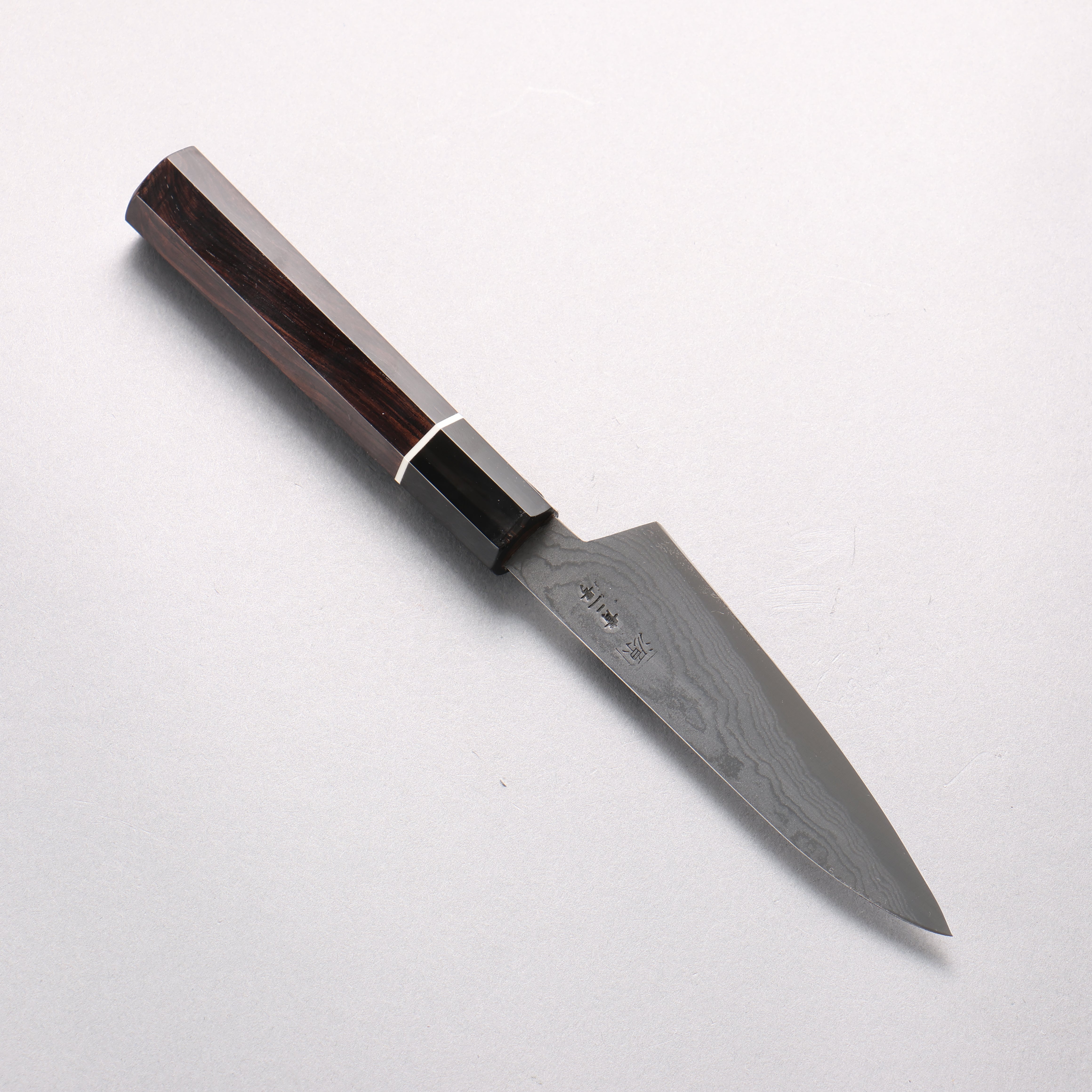 田中 誠貴 青ニ鋼 ダマスカス ペティーナイフ 120mm 黒檀柄 