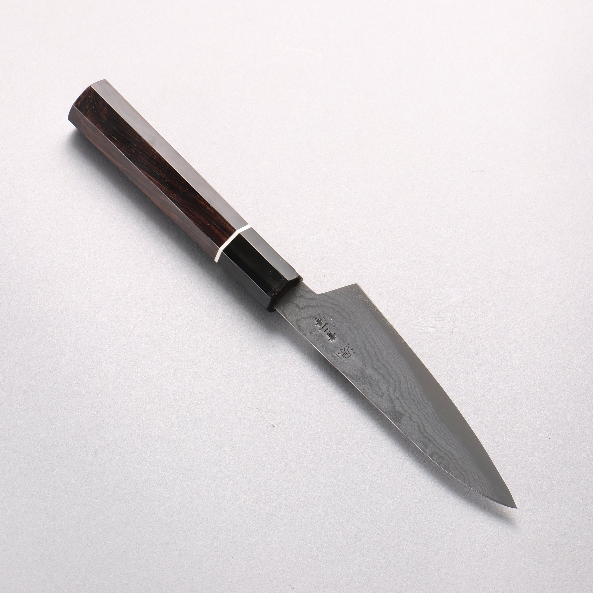 田中 誠貴 青ニ鋼 ダマスカス ペティーナイフ 120mm 黒檀柄 