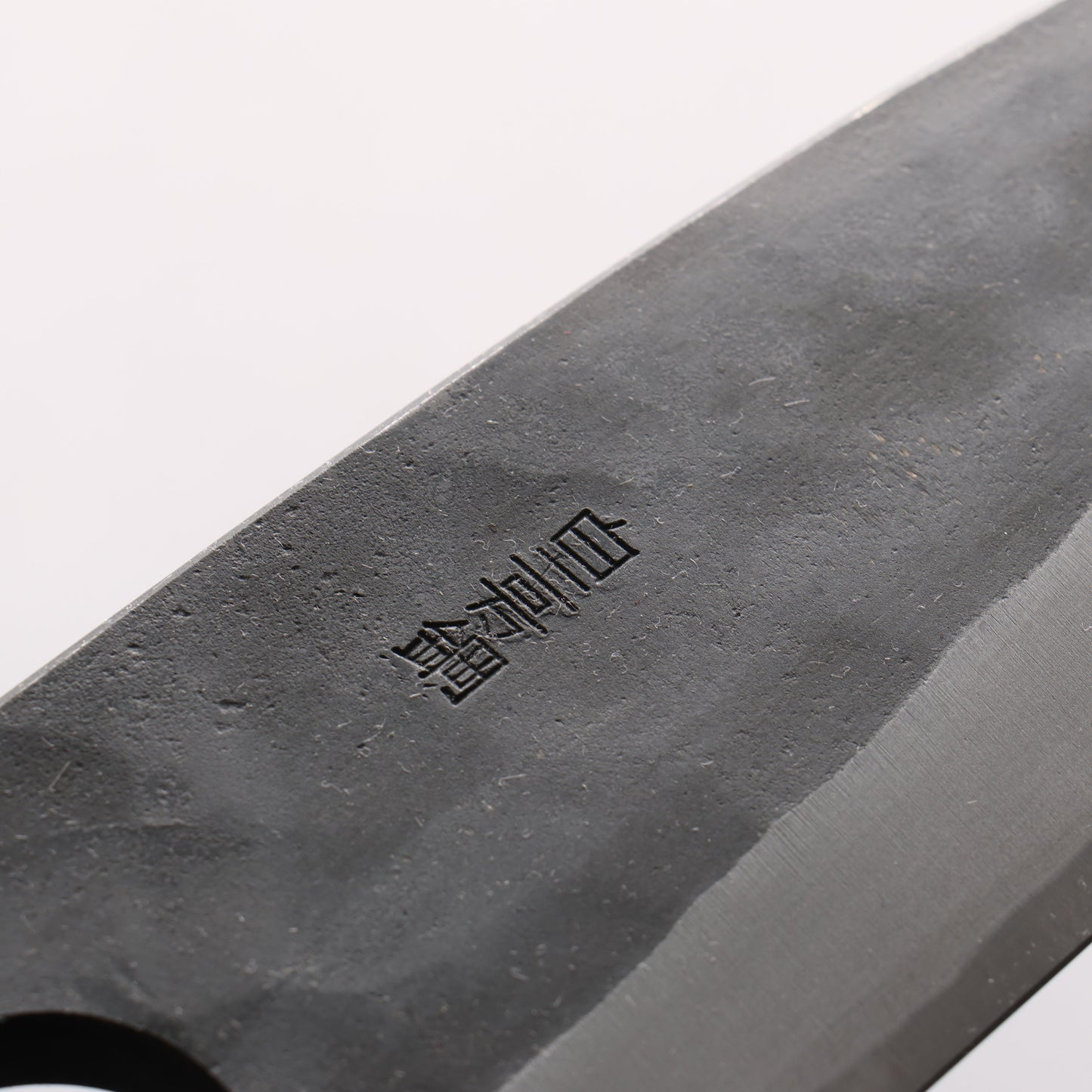 山本 直 白ニ鋼 黒打 両出刃 165mm 紫檀 (口輪：黒合板)柄 - 清助刃物