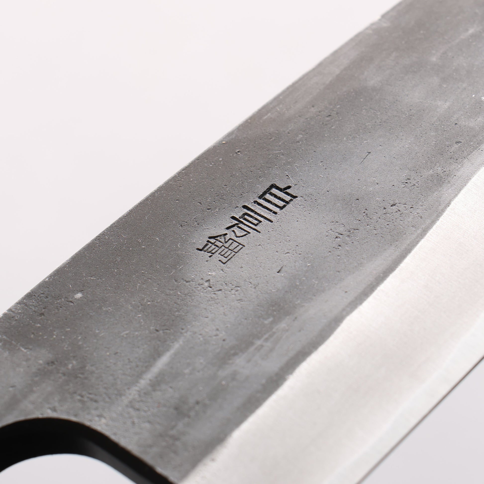 山本 直 白ニ鋼 黒打 両出刃 210mm 紫檀 (口輪：黒合板)柄 - 清助刃物