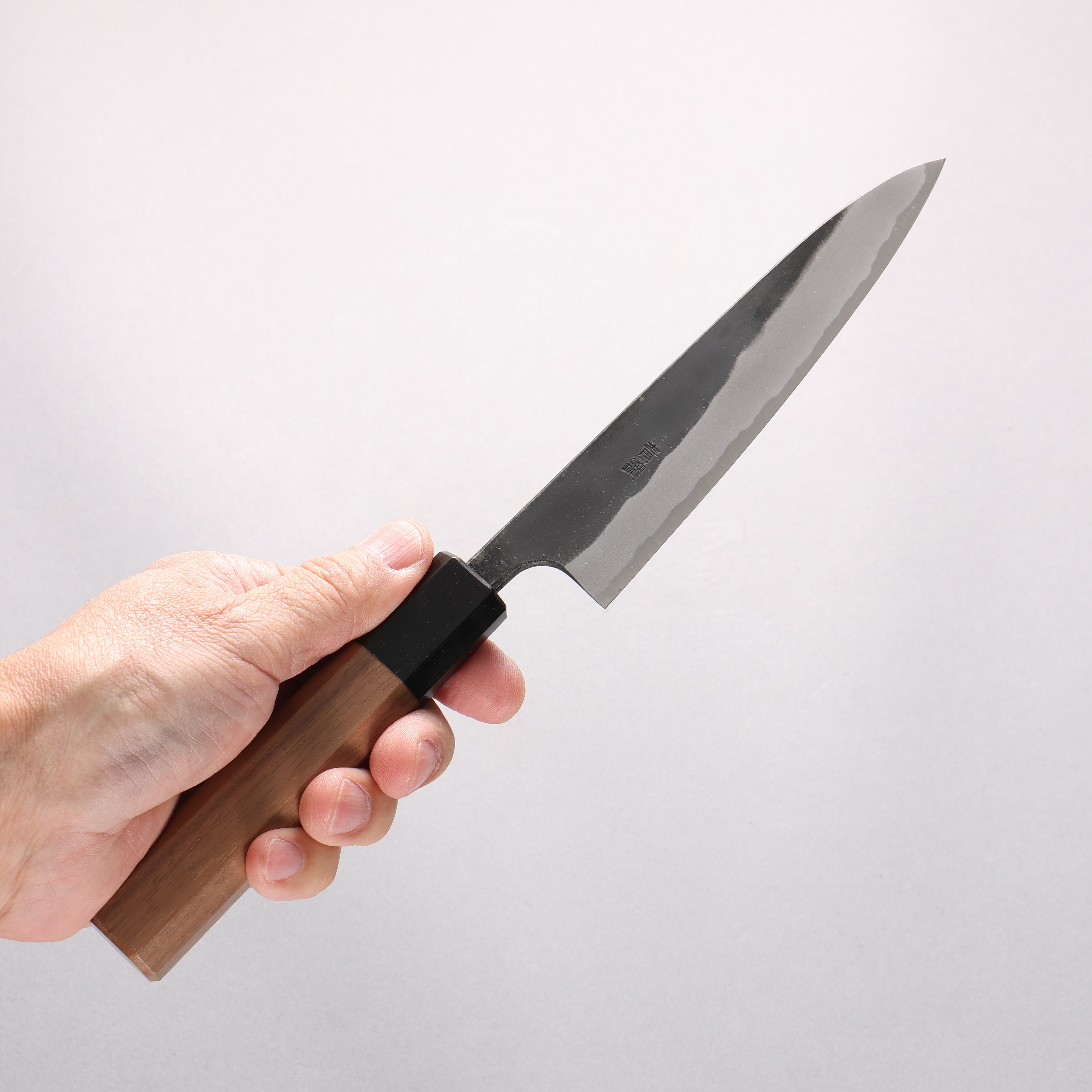 山本 直 安来青紙鋼 黒打 ペティーナイフ 135mm ウォルナット柄 