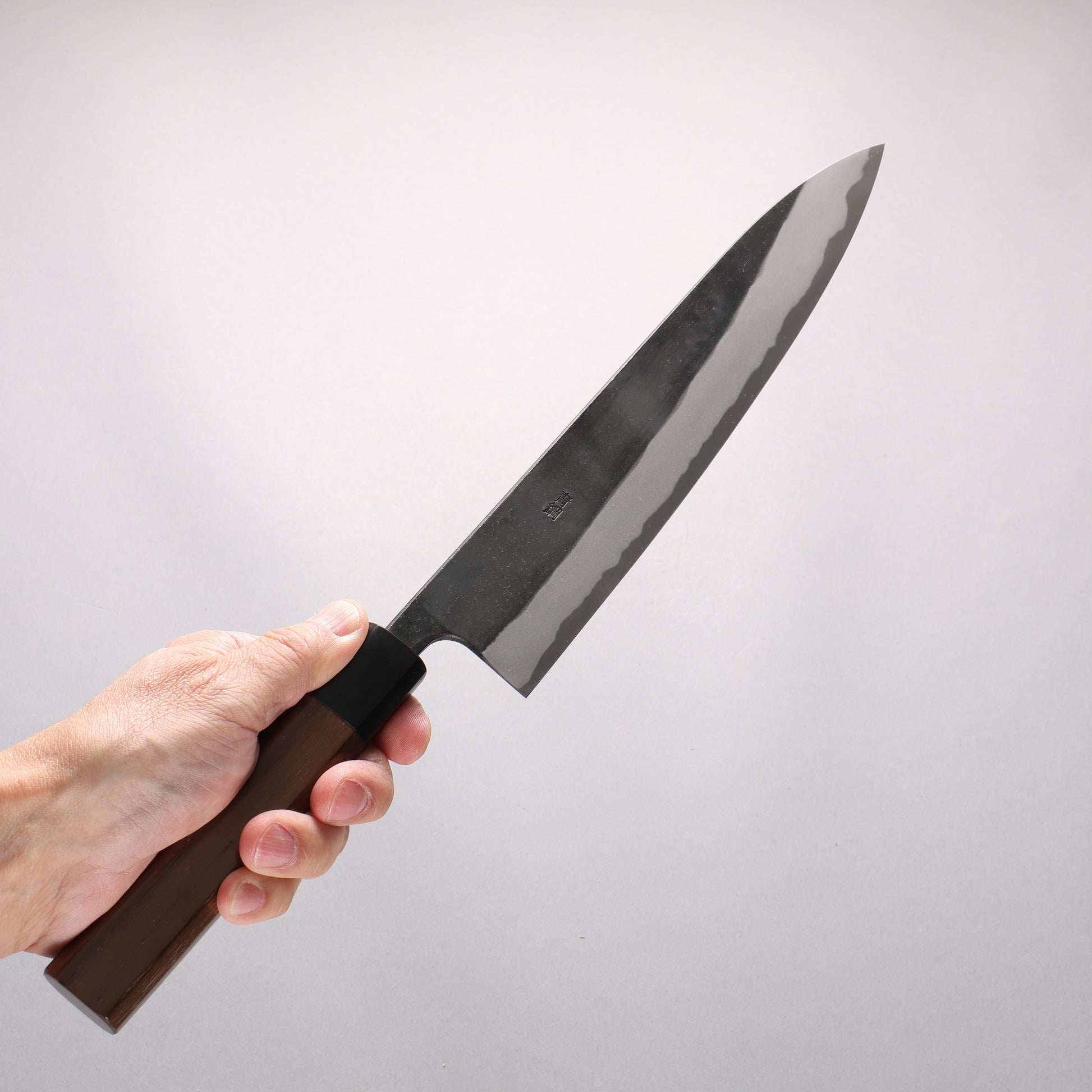 山本 直 安来青紙鋼 黒打 筋引包丁 240mm ウォルナット柄 - 清助刃物