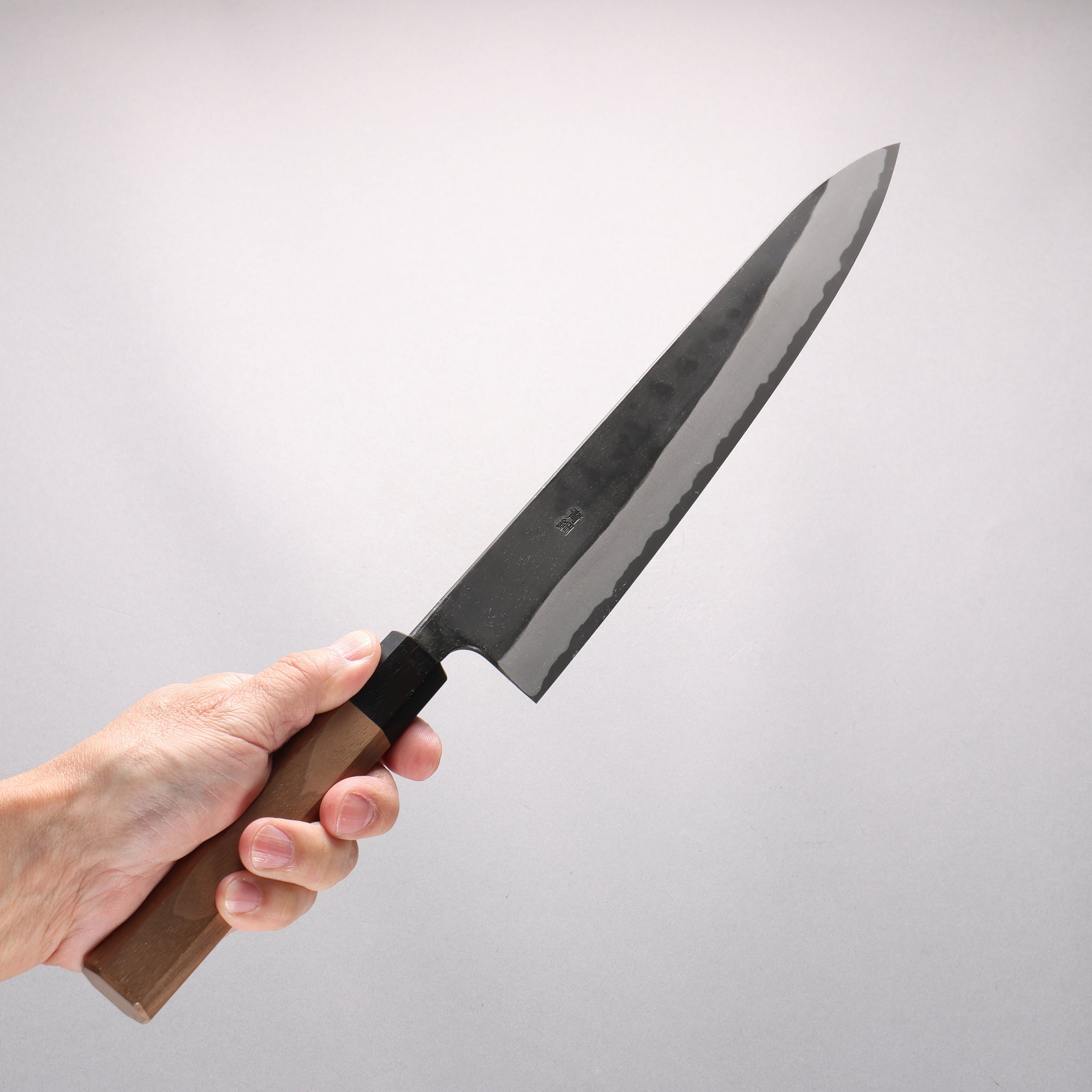 山本 直 安来青紙鋼 黒打 筋引包丁 270mm ウォルナット柄 