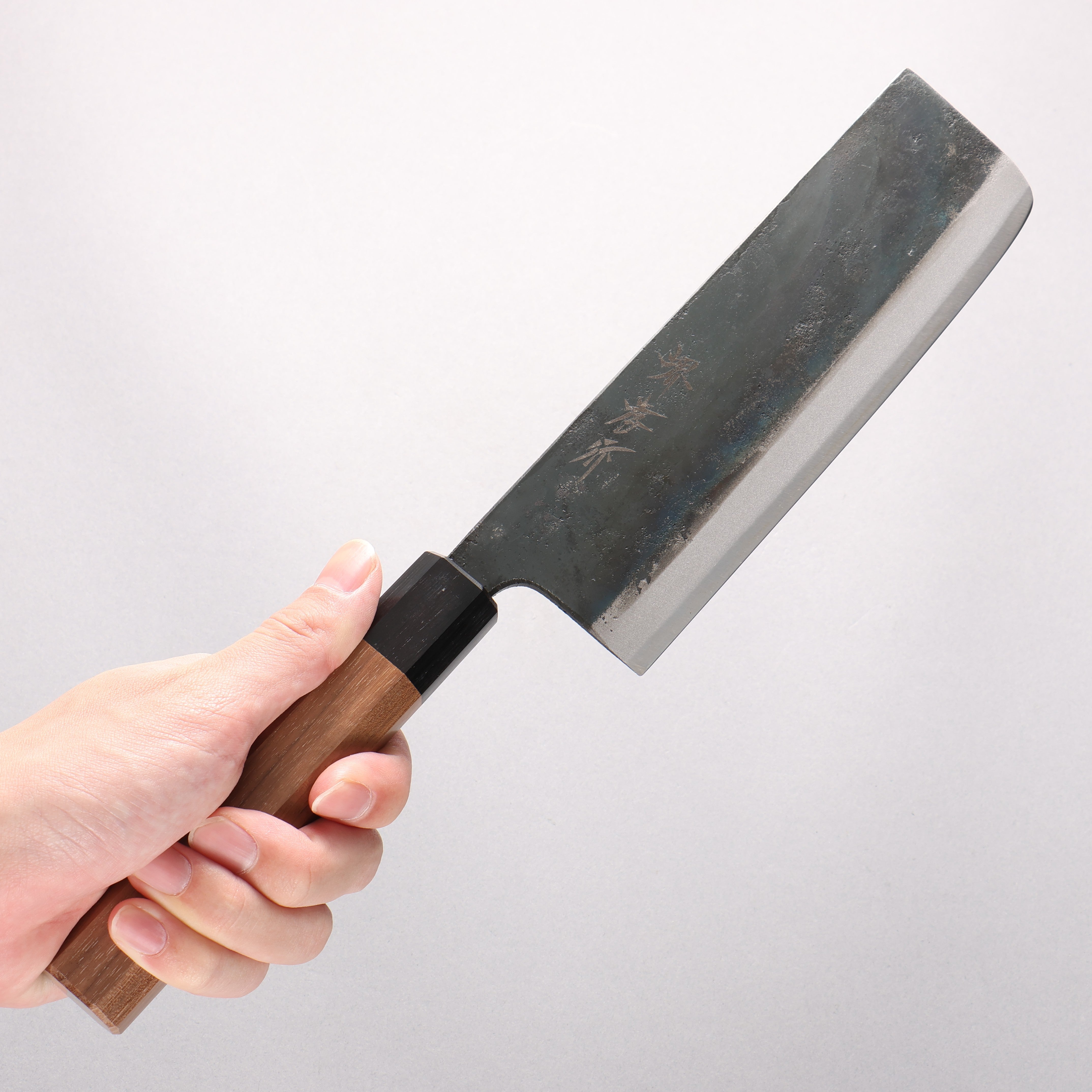 堺 孝行 青ニ鋼 黒打 菜切包丁 170mm - 清助刃物