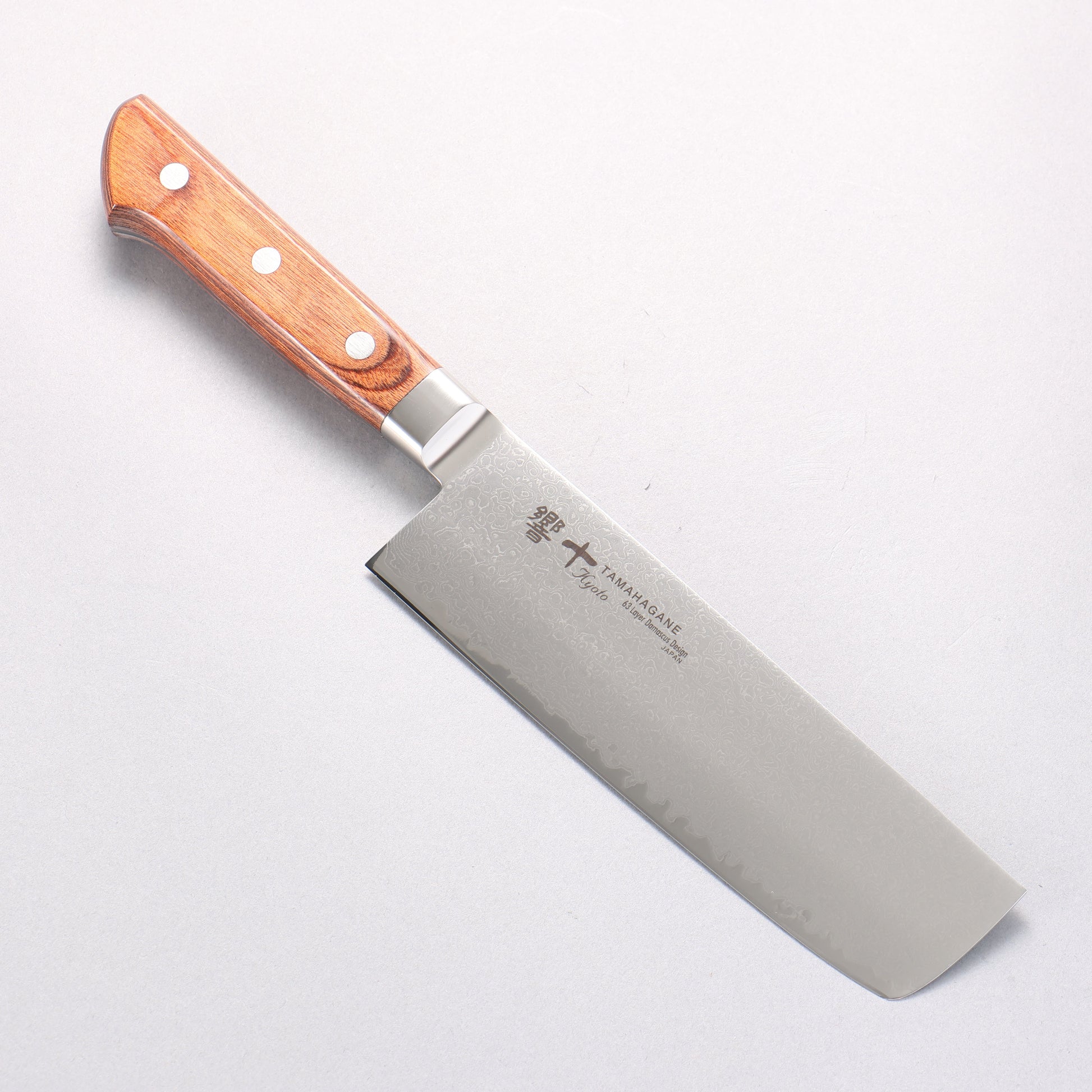 玉鋼 響十 63層 ダマスカス 菜切包丁 160mm KP-1116 - 清助刃物