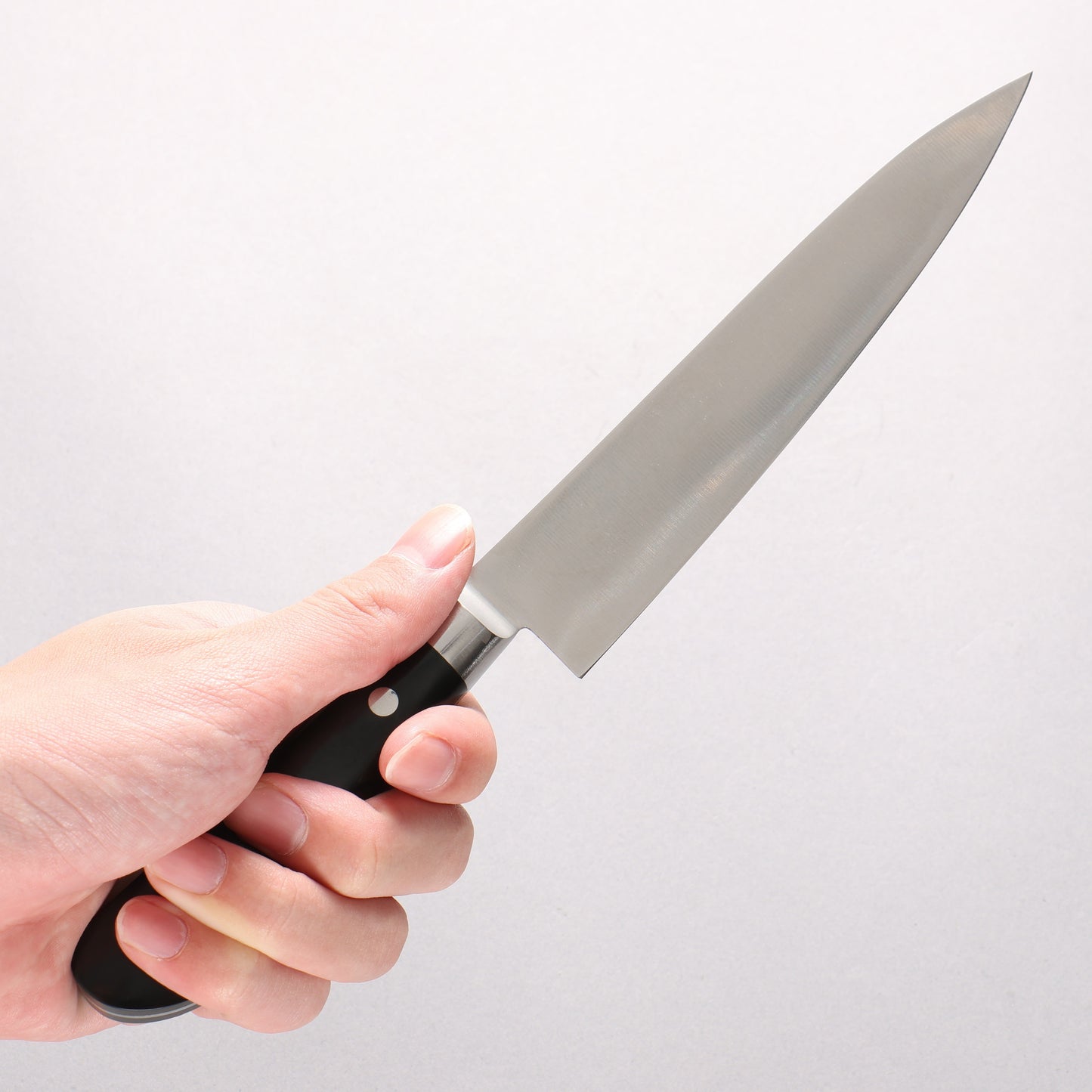 伊勢屋 モリブデン鋼（MOL） ペティーナイフ 150mm 黒マイカルタ柄 - 清助刃物