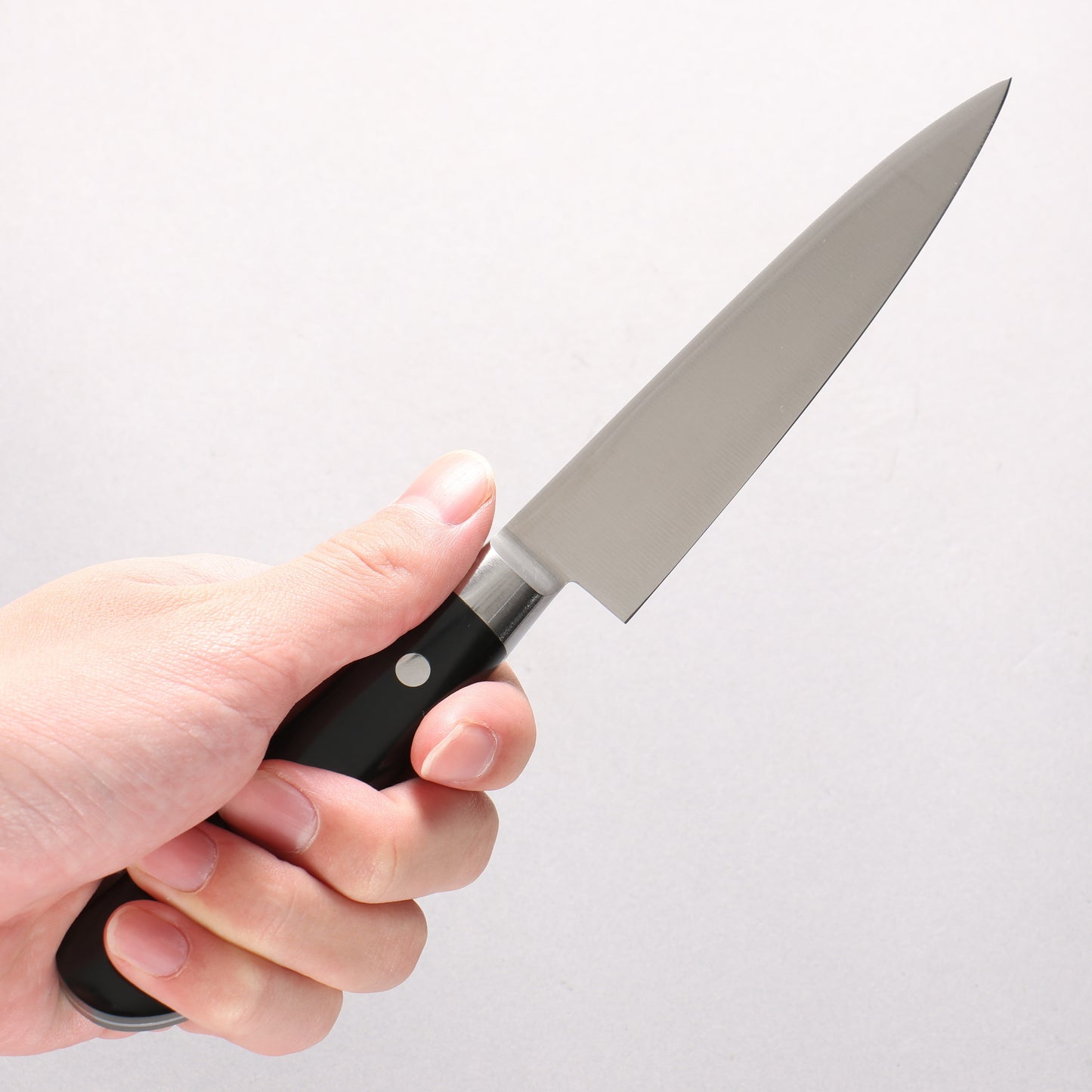 伊勢屋 モリブデン鋼（MOL） ペティーナイフ 120mm 黒マイカルタ柄 - 清助刃物