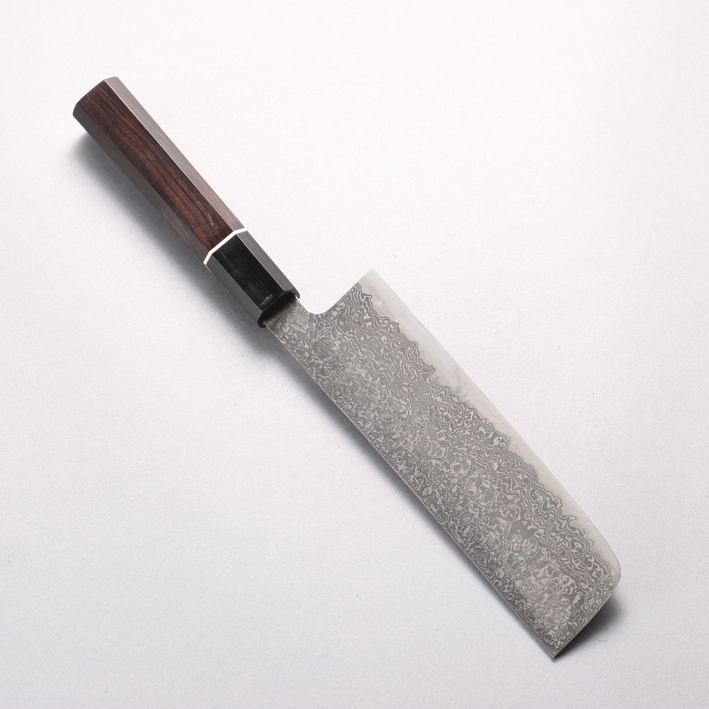 田中 誠貴 羽々斬 SG2 ダマスカス 菜切包丁 165mm 黒檀　(口輪：黒水牛)柄