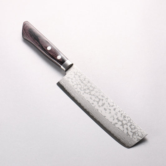 訓平 彩流（さいりゅう） V金10号 ダマスカス 薄刃包丁 165mm 黒合板柄