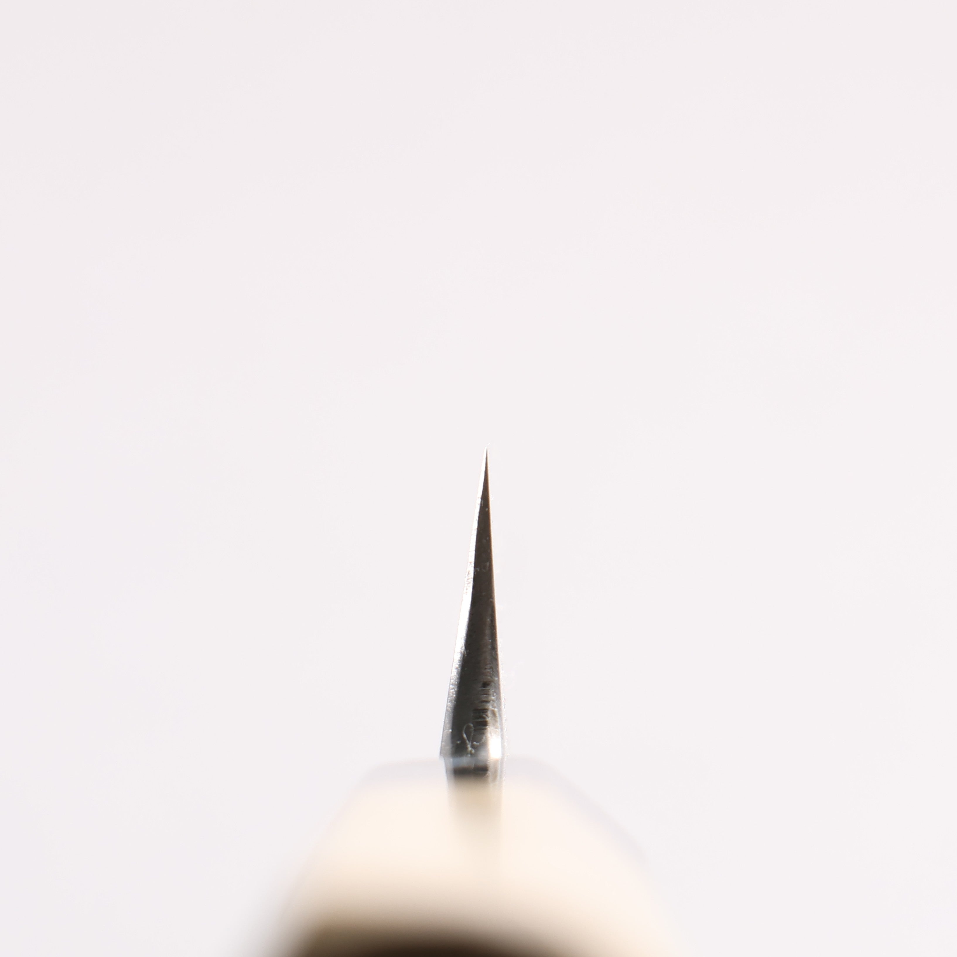 源 昭忠 白ニ鋼 柳刃包丁 240mm 朴 (口輪：水牛)柄