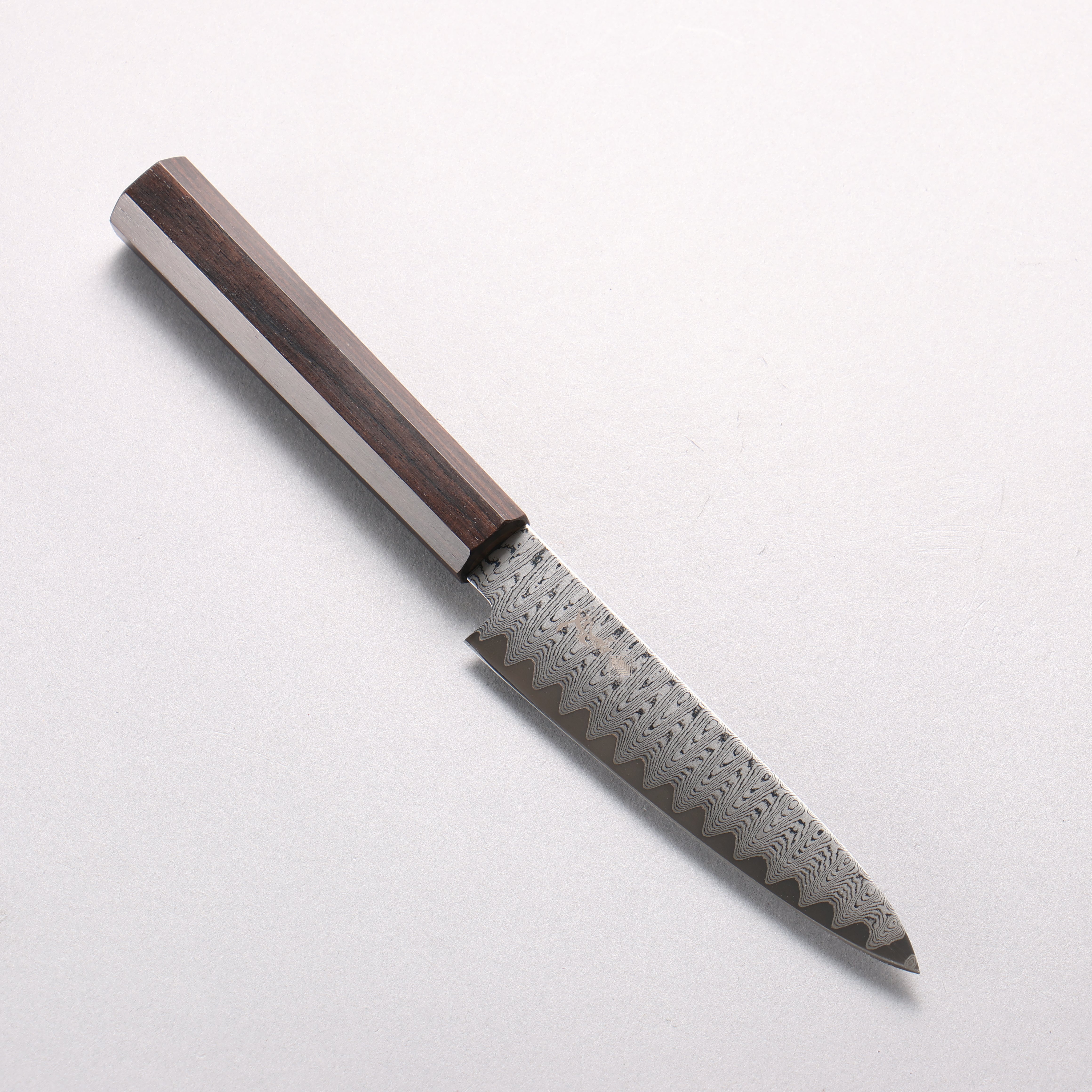 寛丈 V金10号 ダマスカス ラダーパターン ペティーナイフ 120mm 黒檀柄