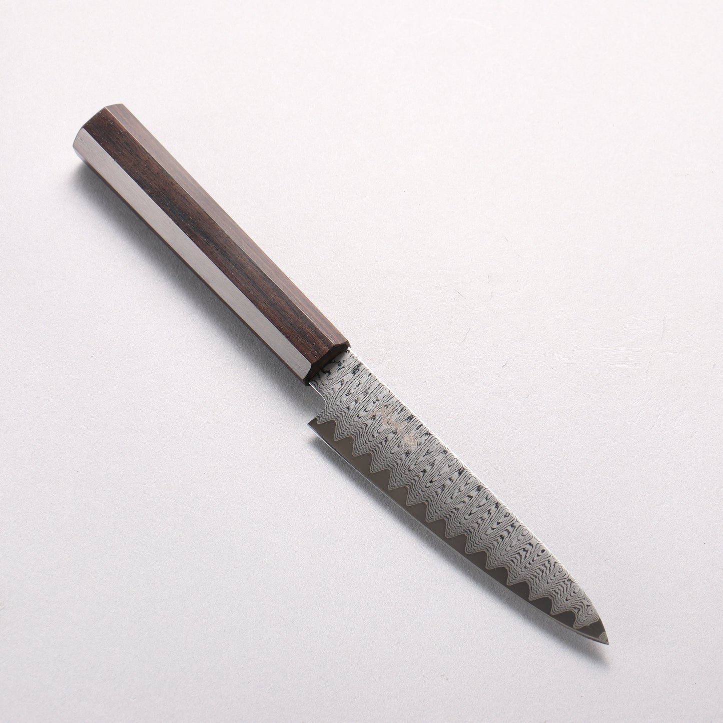 寛丈 V金10号 ダマスカス ラダーパターン ペティーナイフ 120mm 黒檀柄