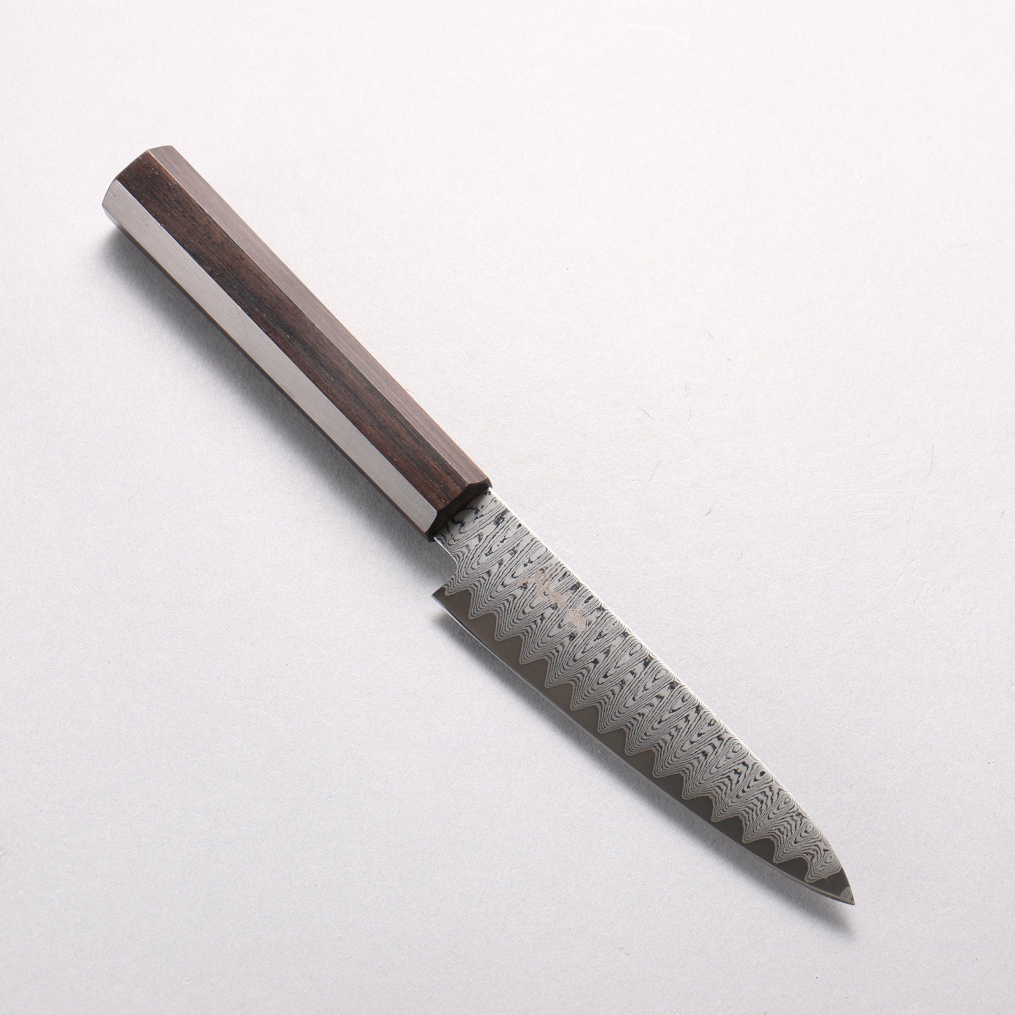 寛丈 V金10号 ダマスカス ラダーパターン ペティーナイフ 120mm 黒檀柄