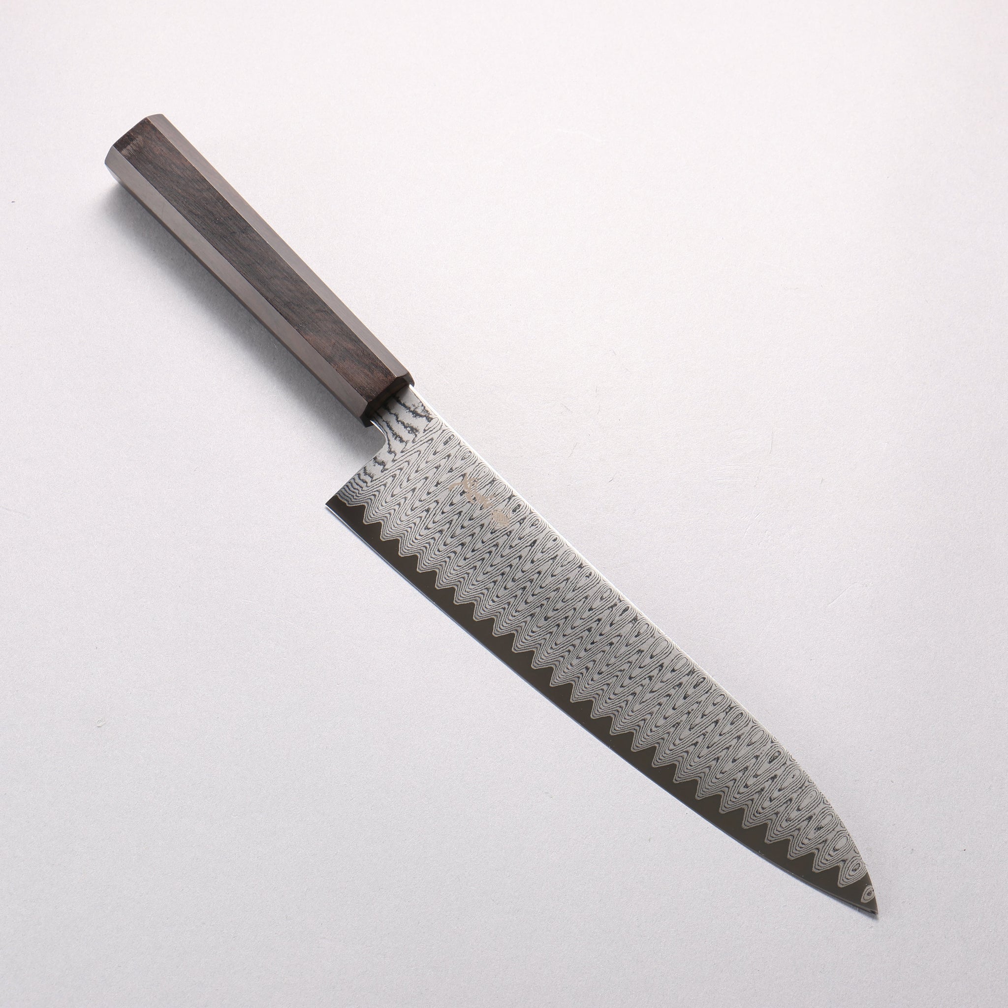 寛丈 V金10号 ダマスカス ラダーパターン 牛刀包丁 210mm 黒檀柄