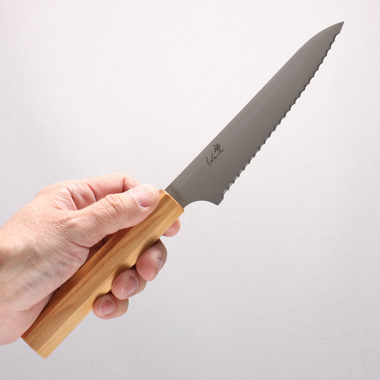 ケイ ステンレス鋼 パン切り包丁 150mm オリーブの木柄