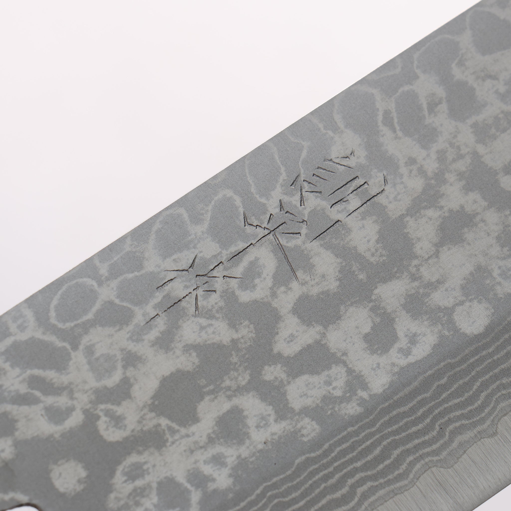 訓平 彩流（さいりゅう） V金10号 ダマスカス 磨き仕上げ 菜切包丁 165mm マホガニー柄