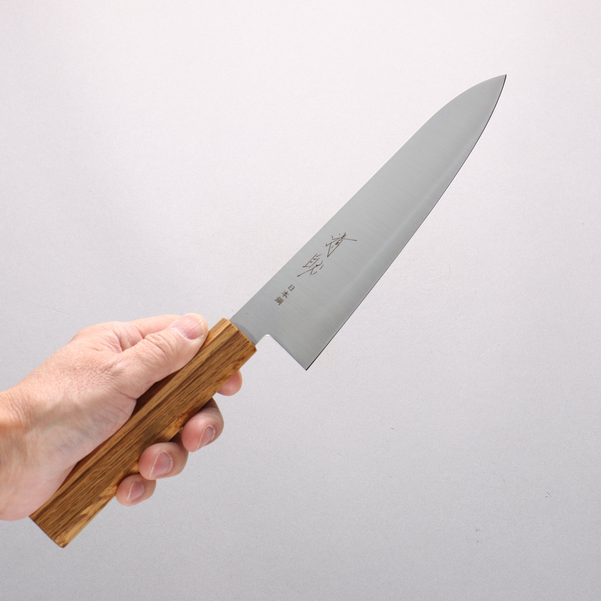 清助 SK-4鋼 牛刀包丁 180mm 木材(漆塗り）柄 - 清助刃物