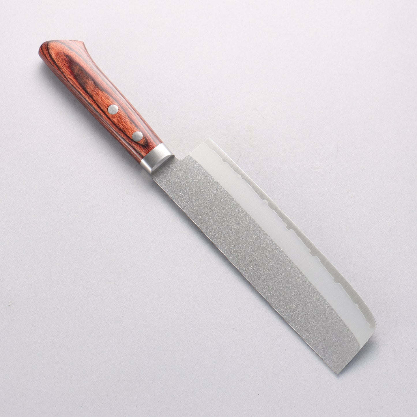 訓平 V金1号 梨地 薄刃包丁 165mm マホガニー柄 口金付き - 清助刃物