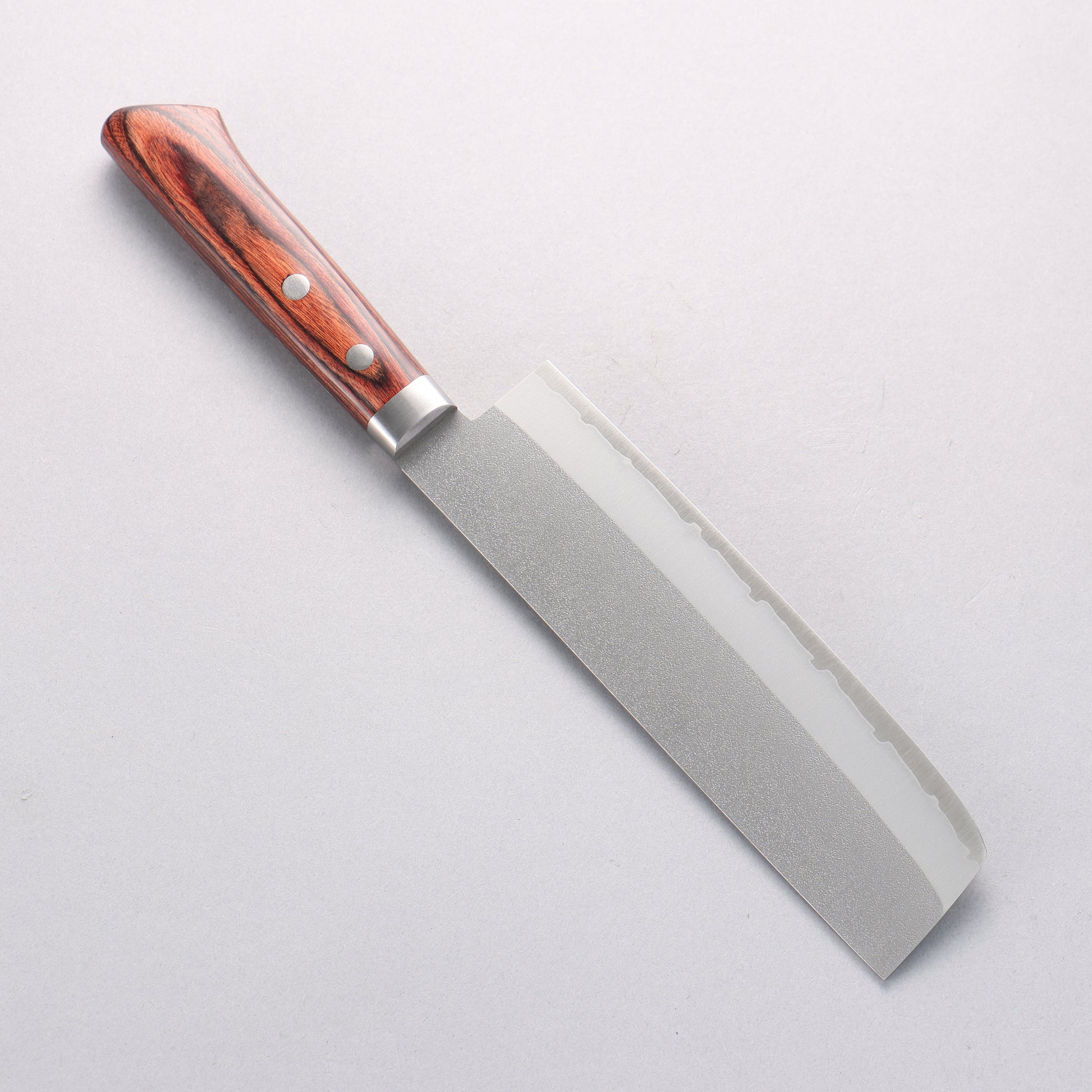 訓平 V金1号 梨地 薄刃包丁 165mm マホガニー柄 口金付き - 清助刃物