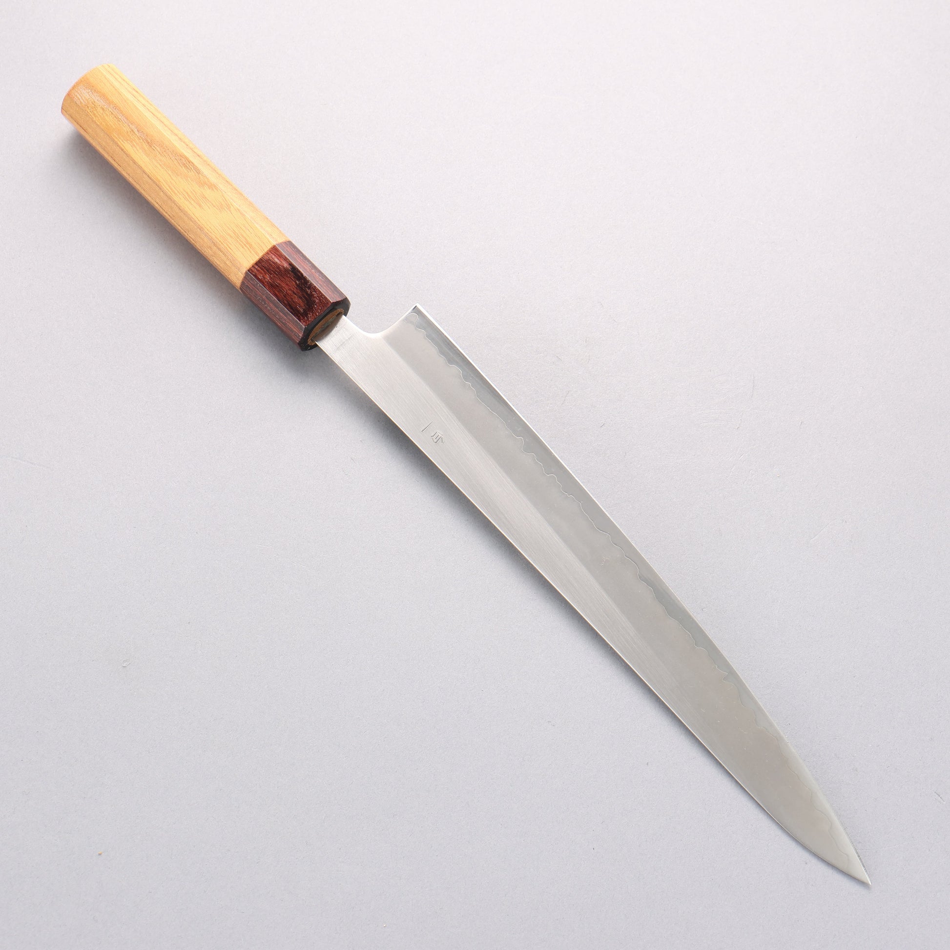 翁流 白一鋼 筋引包丁 240mm ケヤキ柄 - 清助刃物