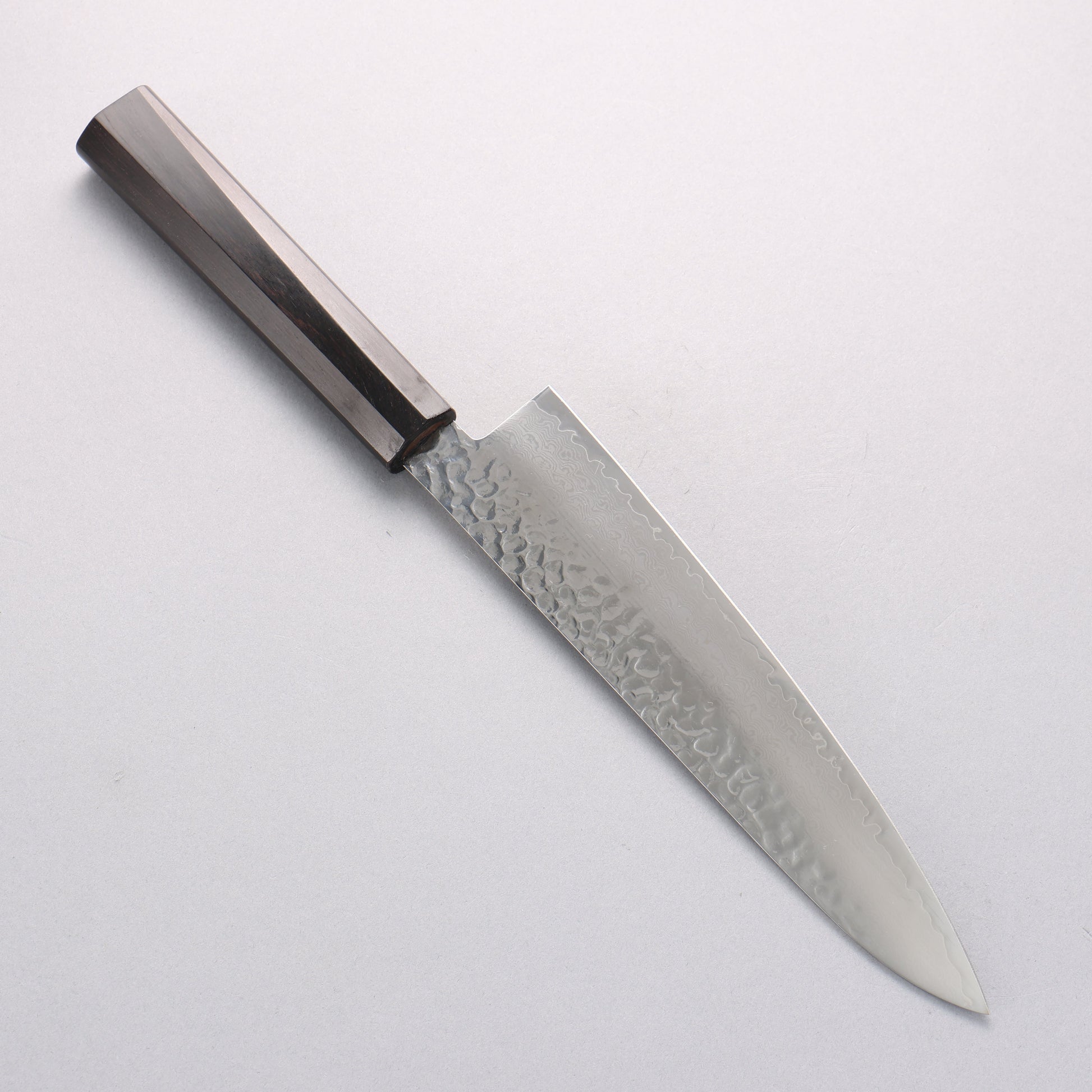 堺 孝行 VG10 33層 ダマスカス 牛刀包丁 210mm 黒檀 (6角ティアドロップ)柄 - 清助刃物