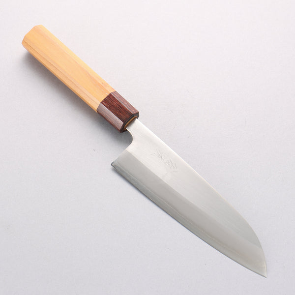 翁流 白一鋼 三徳包丁 165mm ケヤキ柄 – 清助刃物 Japan