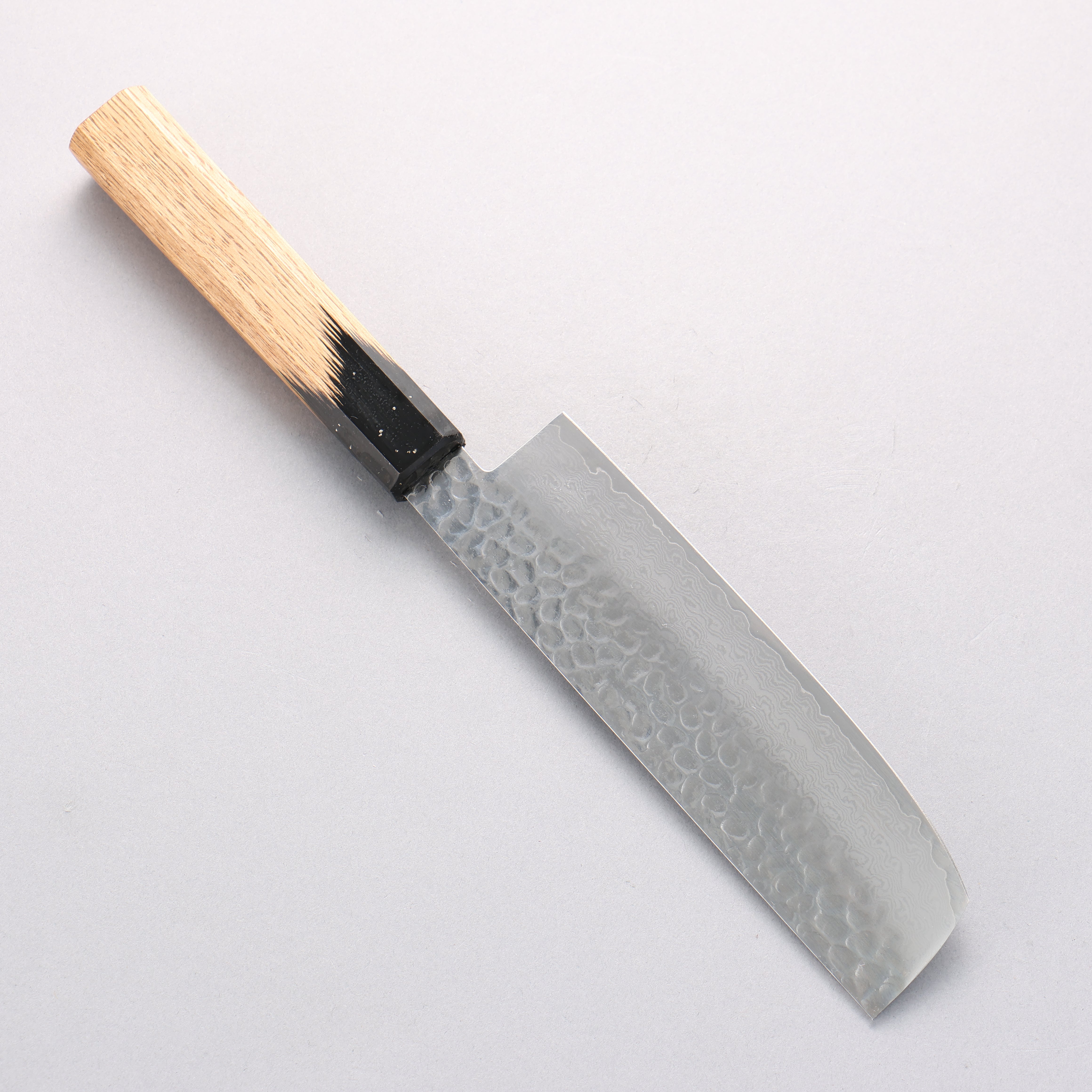 堺 孝行 V金10号 33層ダマスカス 菜切包丁 160mm 樫の木漆塗り(黒伸)柄 - 清助刃物
