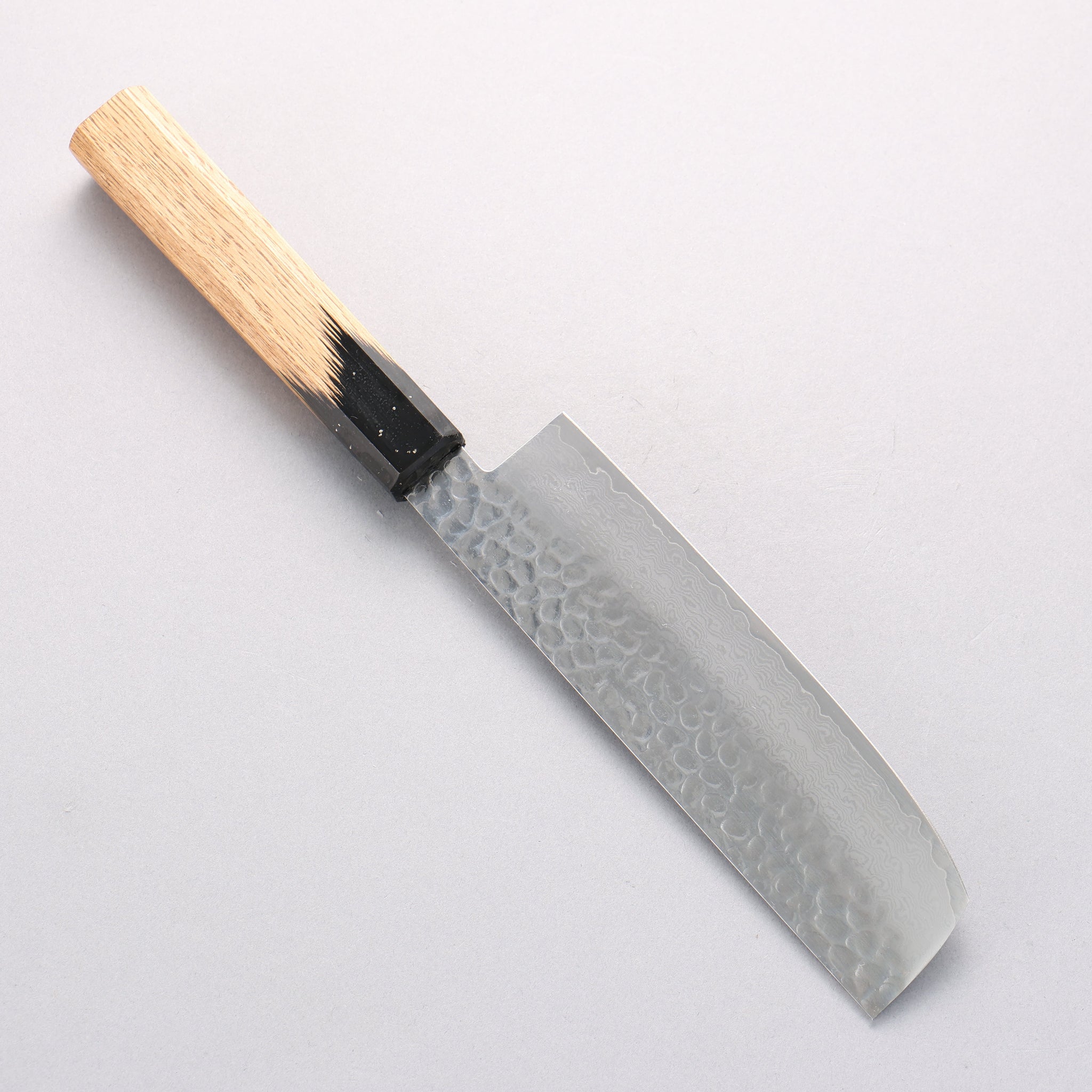 堺 孝行 V金10号 33層ダマスカス 菜切包丁 160mm 樫の木漆塗り(黒伸)柄 - 清助刃物