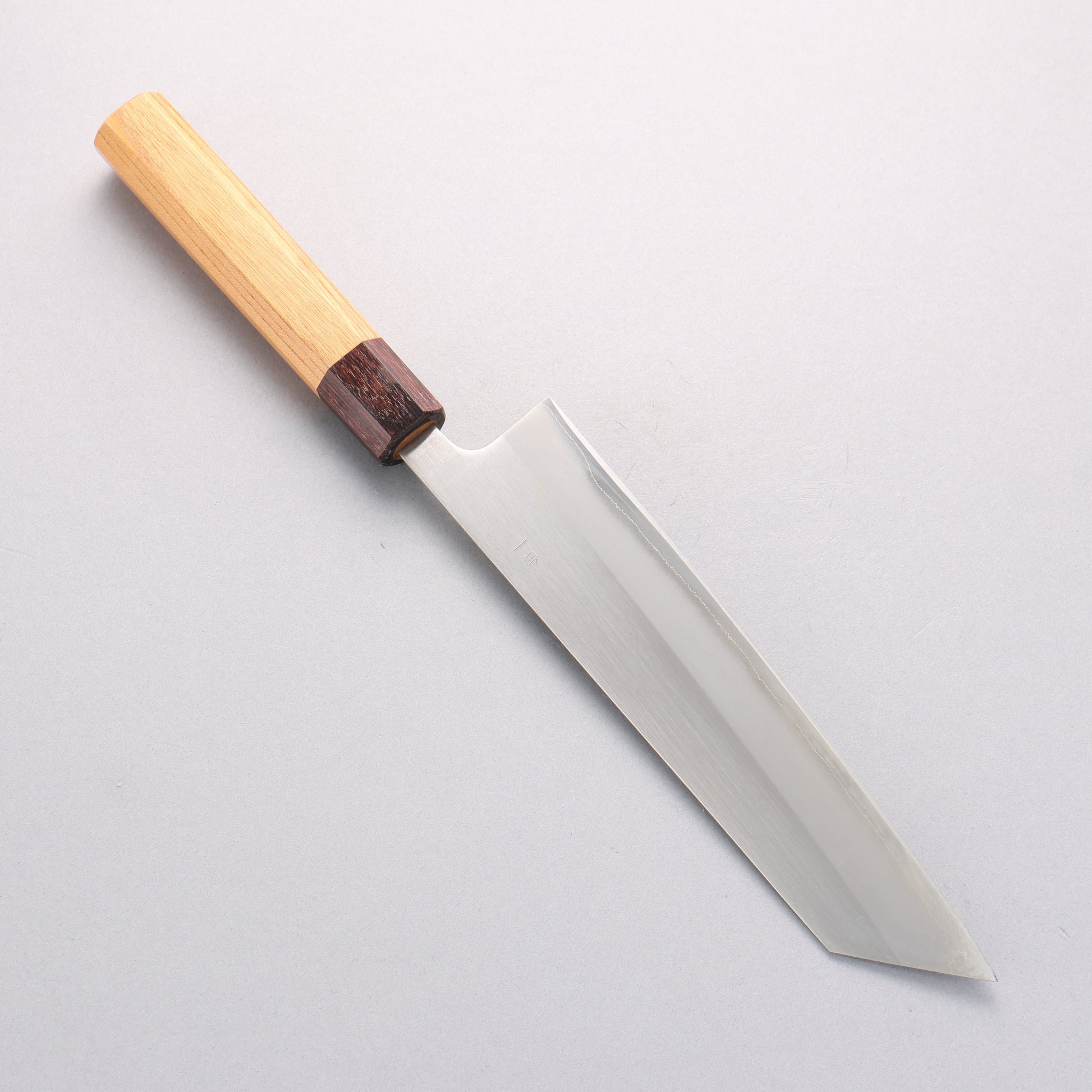 翁流 白一鋼 切付牛刀包丁 210mm ケヤキ柄 - 清助刃物