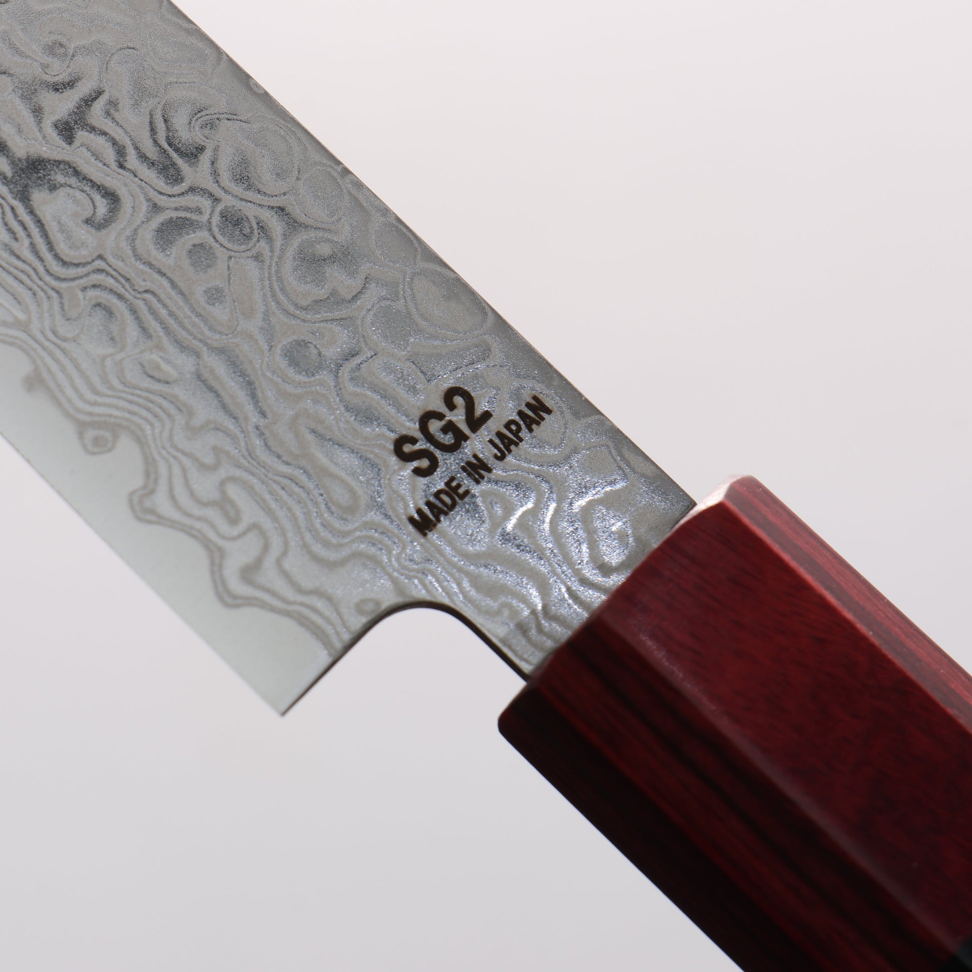樋口 SG2 ダマスカス 磨き仕上げ ペティーナイフ 150mm 赤合板柄