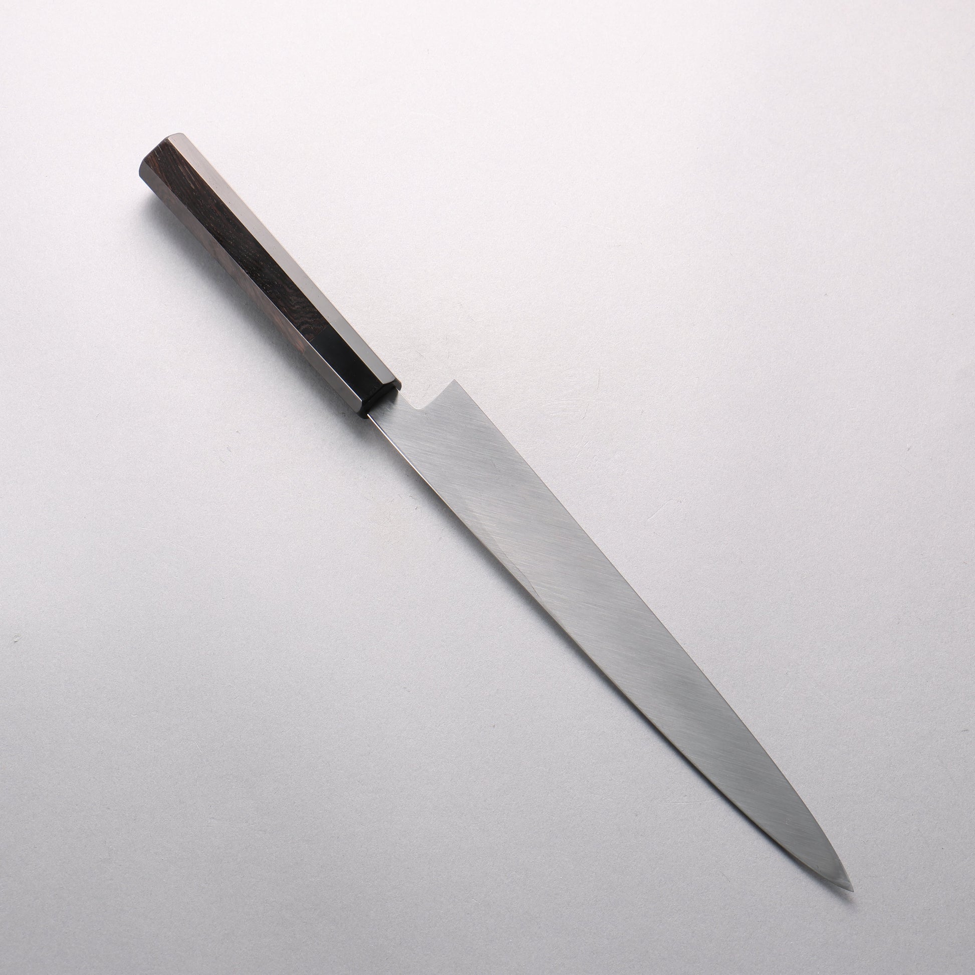 鐵泉 田中作 玉鋼 鏡面仕上げ 柳刃包丁 240mm 黒檀柄 鞘付き - 清助刃物