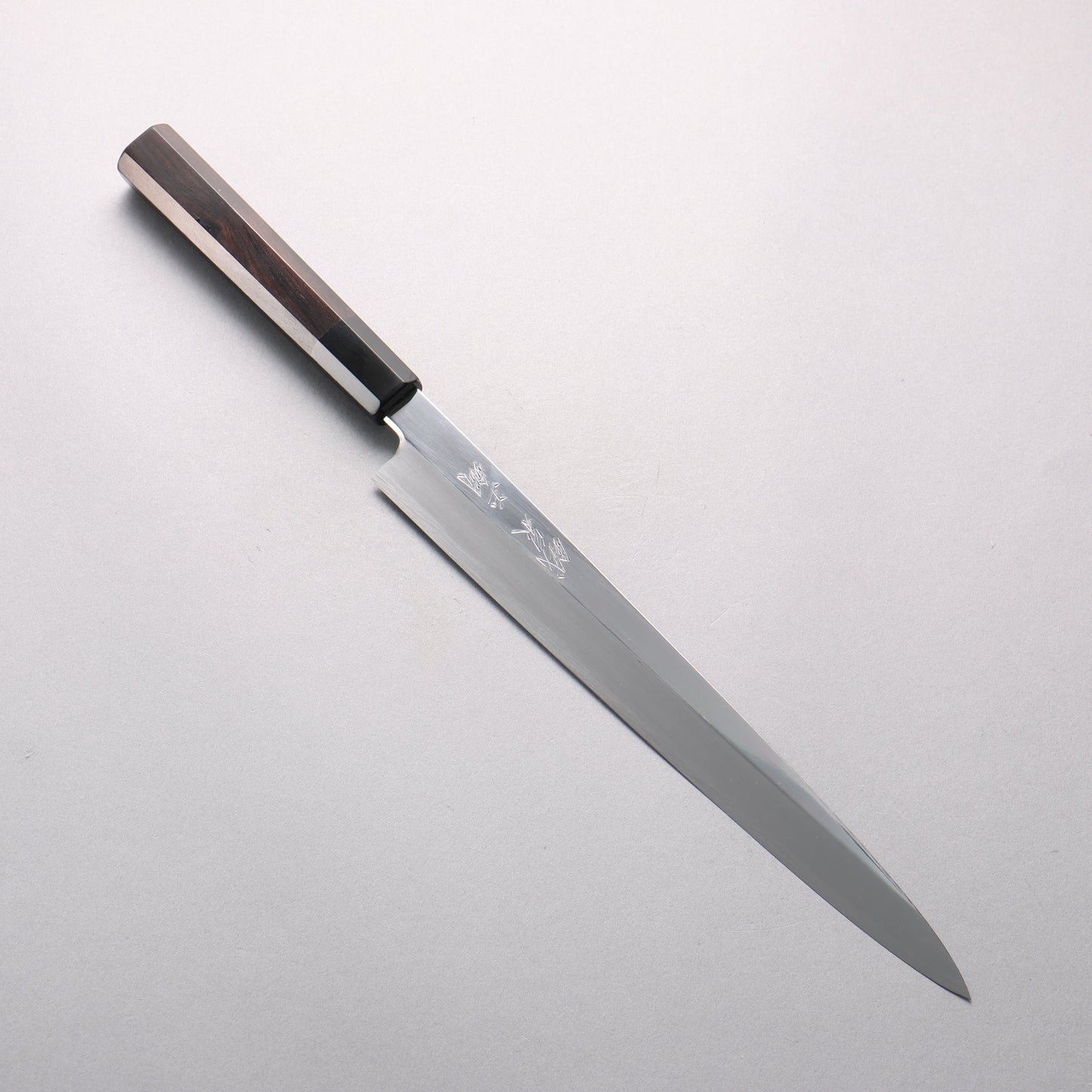 鐵泉 田中作 玉鋼 鏡面仕上げ 柳刃包丁 270mm 黒檀柄 鞘付き - 清助刃物