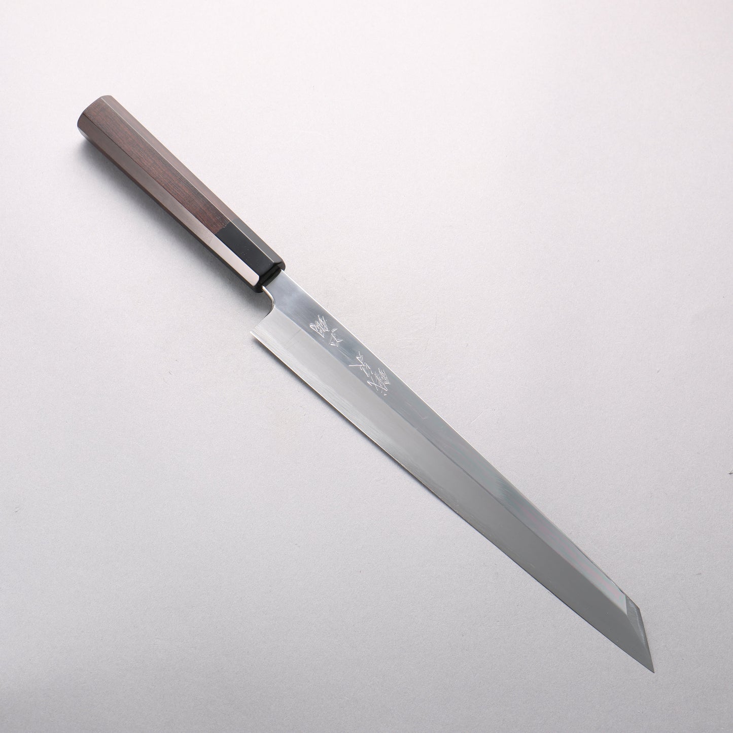 鐵泉 田中作 玉鋼 鏡面仕上げ 切付柳刃包丁 270mm 黒檀柄 鞘付き - 清助刃物