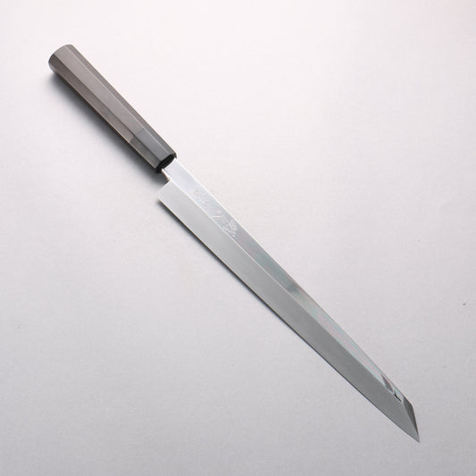鐵泉 田中作 玉鋼 鏡面仕上げ 切付柳刃包丁 300mm 黒檀柄 鞘付き - 清助刃物