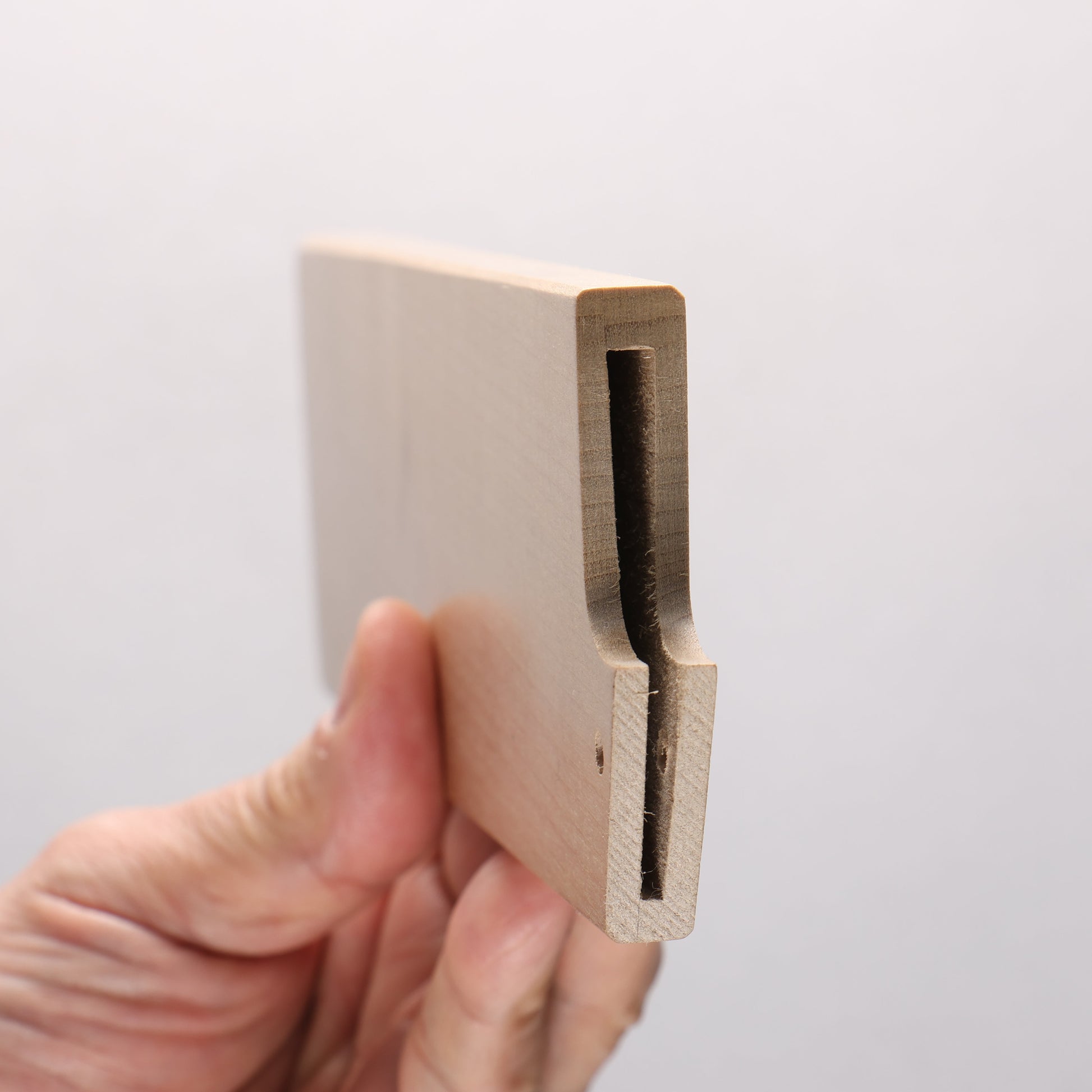 大型で薄い刃用 朴鞘 180mm 菜切包丁用 合板ピン付き - 清助刃物