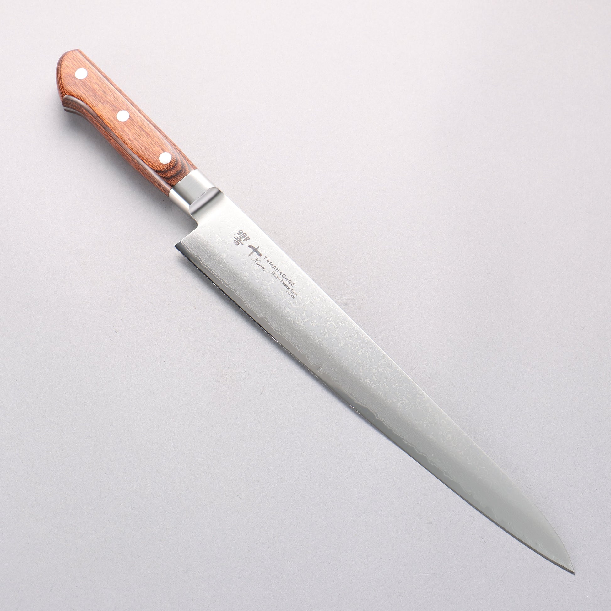 玉鋼 響十 63層 ダマスカス 筋引包丁 270mm KP-1112 - 清助刃物