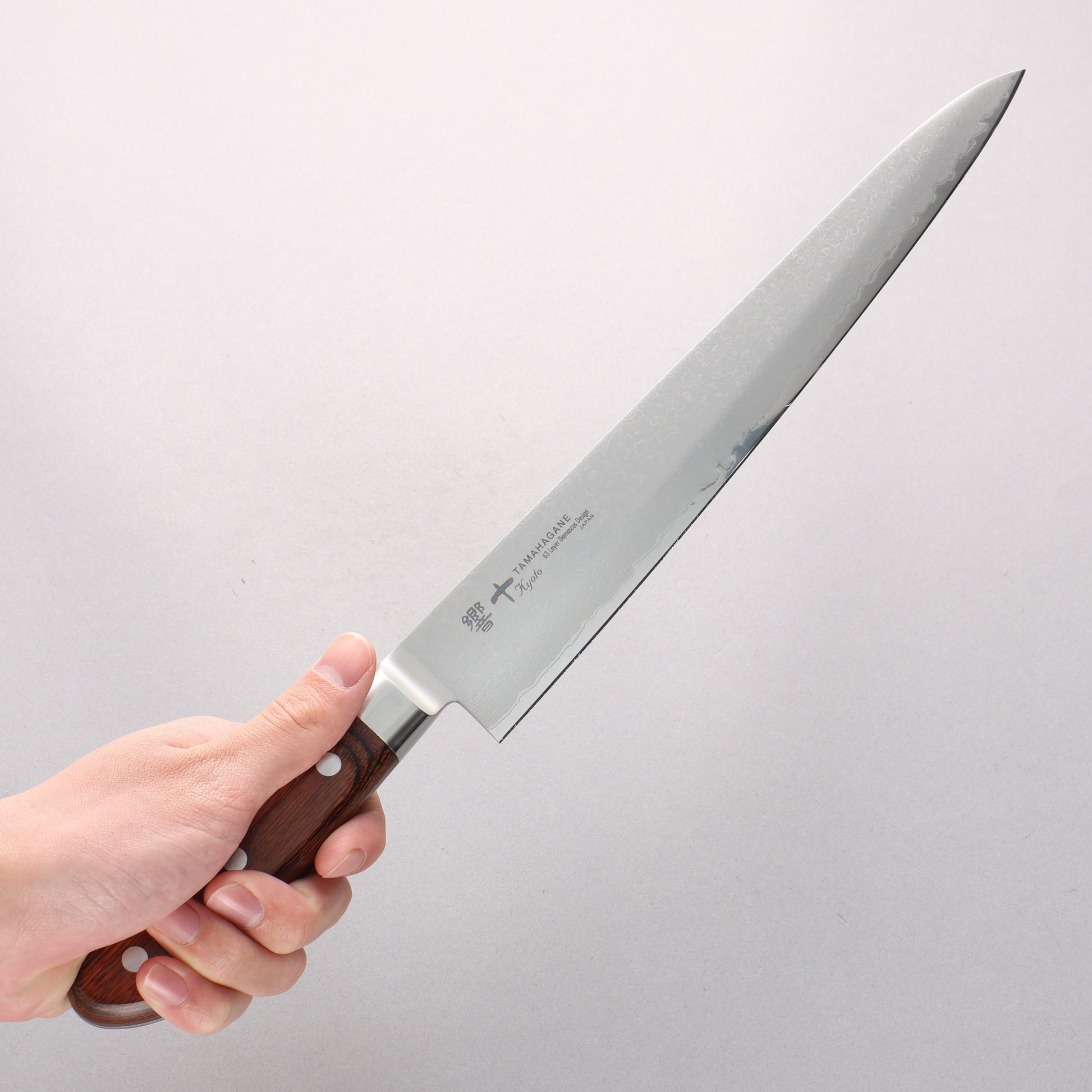 玉鋼 響十 63層 ダマスカス 筋引包丁 270mm KP-1112 - 清助刃物