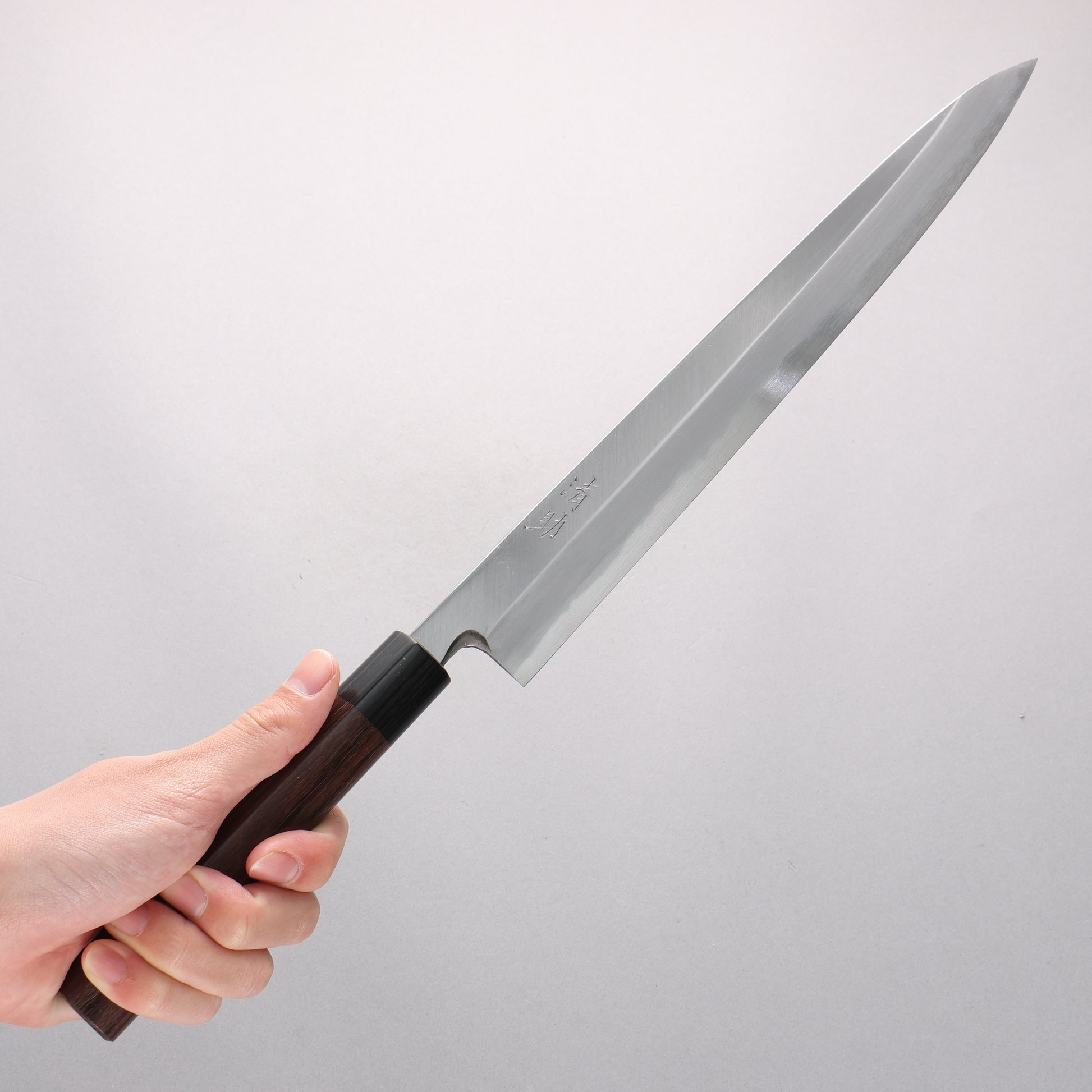 清助 青紙 霞研 柳刃包丁 300mm 紫檀柄 - 清助刃物