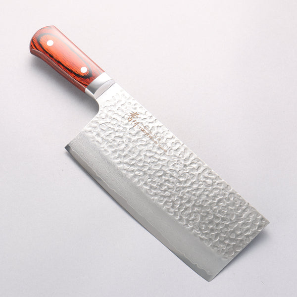 堺 孝行 VG10 33層 ダマスカス 中華包丁 195mm マホガニー柄 – 清助