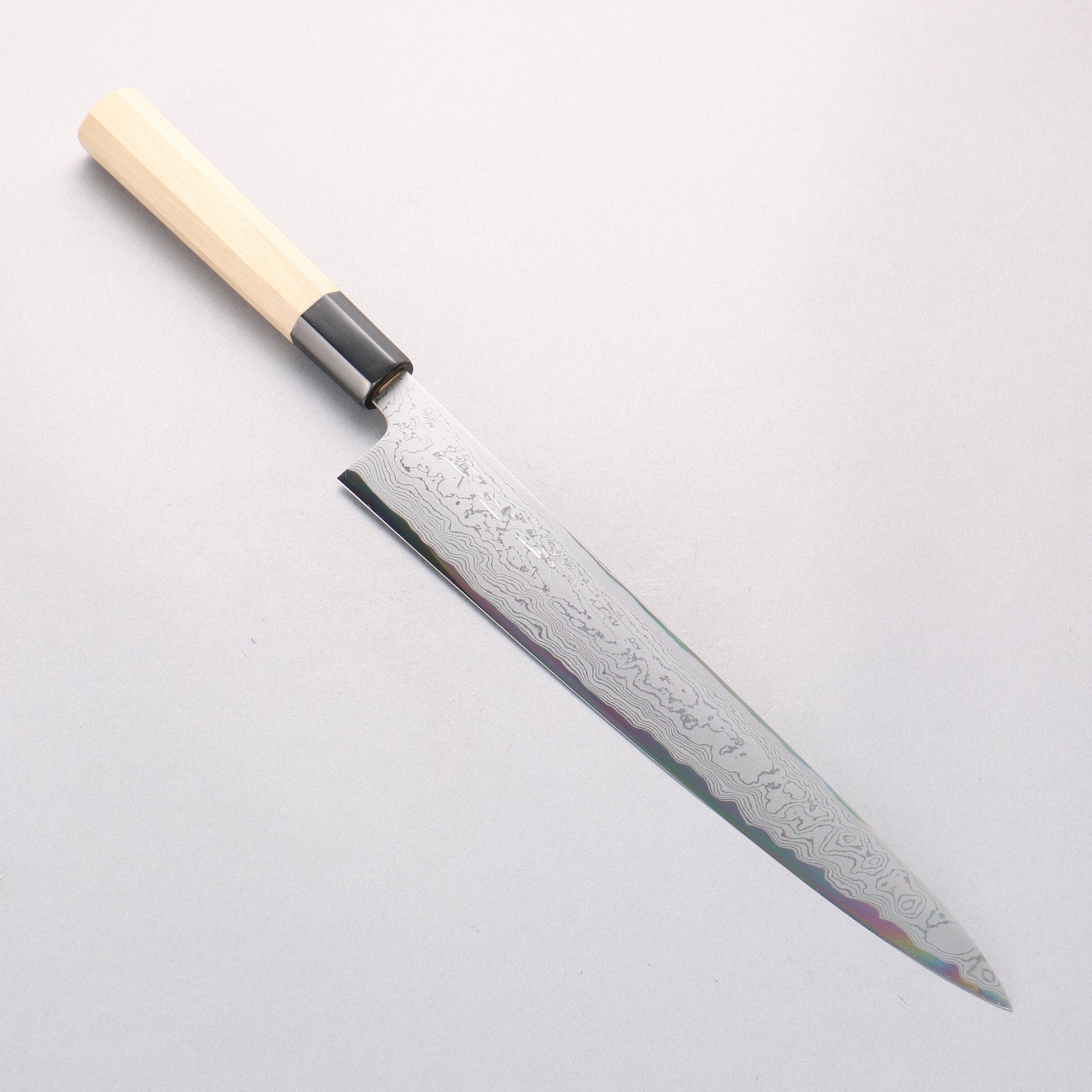 堺 菊守 青一鋼 ダマスカス 筋引包丁 270mm 朴柄 - 清助刃物