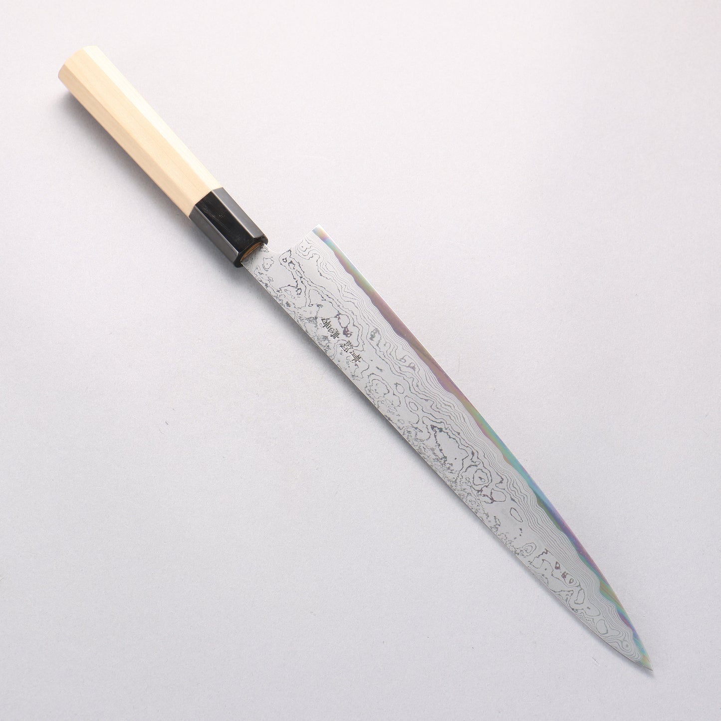 堺 菊守 青一鋼 ダマスカス 筋引包丁 270mm 朴柄 - 清助刃物