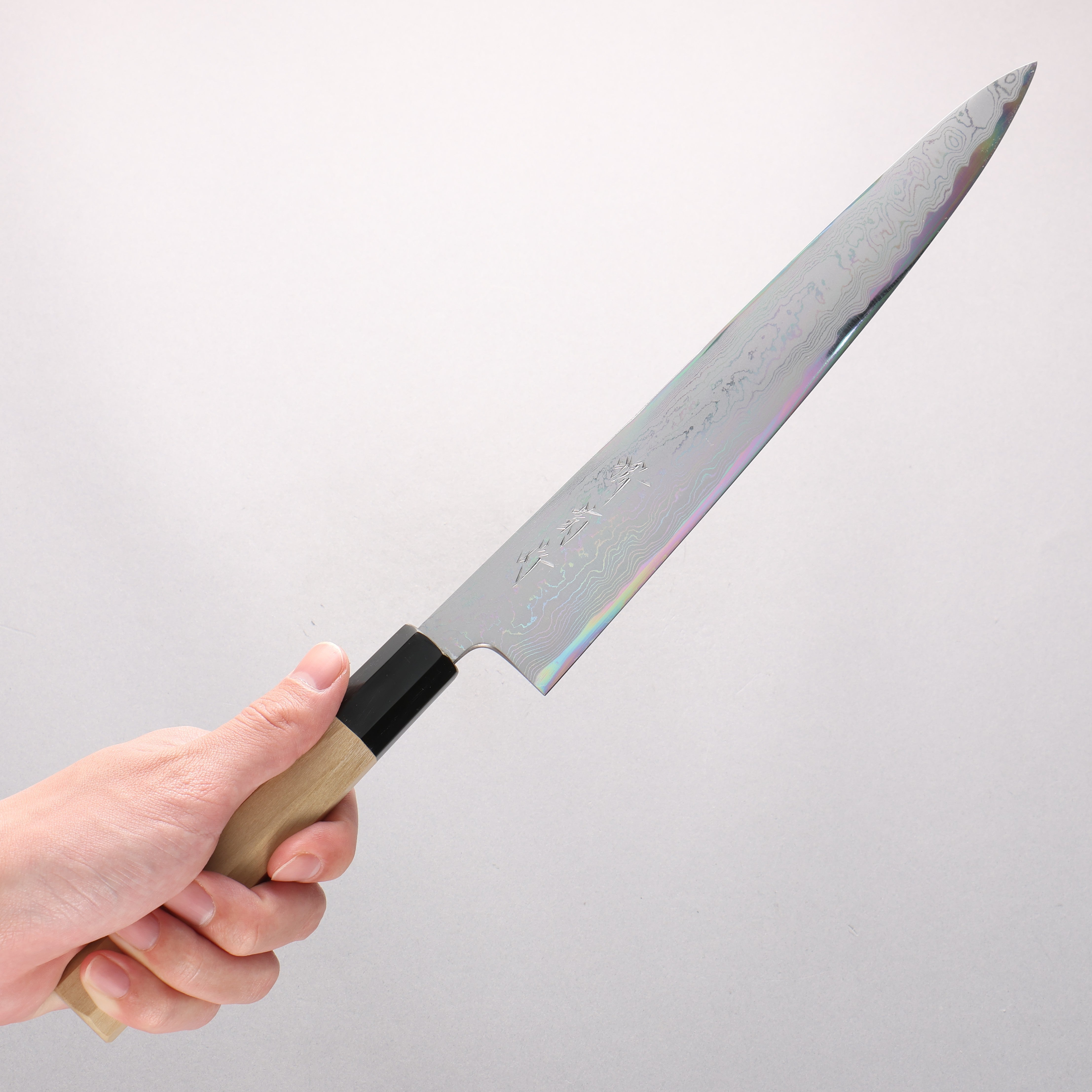 ダマスカス270mm筋引き包丁左片刃 Amazon｜Yasuda Knife Co., Ltd. 安田刃物(Yasuda Hamono) 源虎徹 銀彩