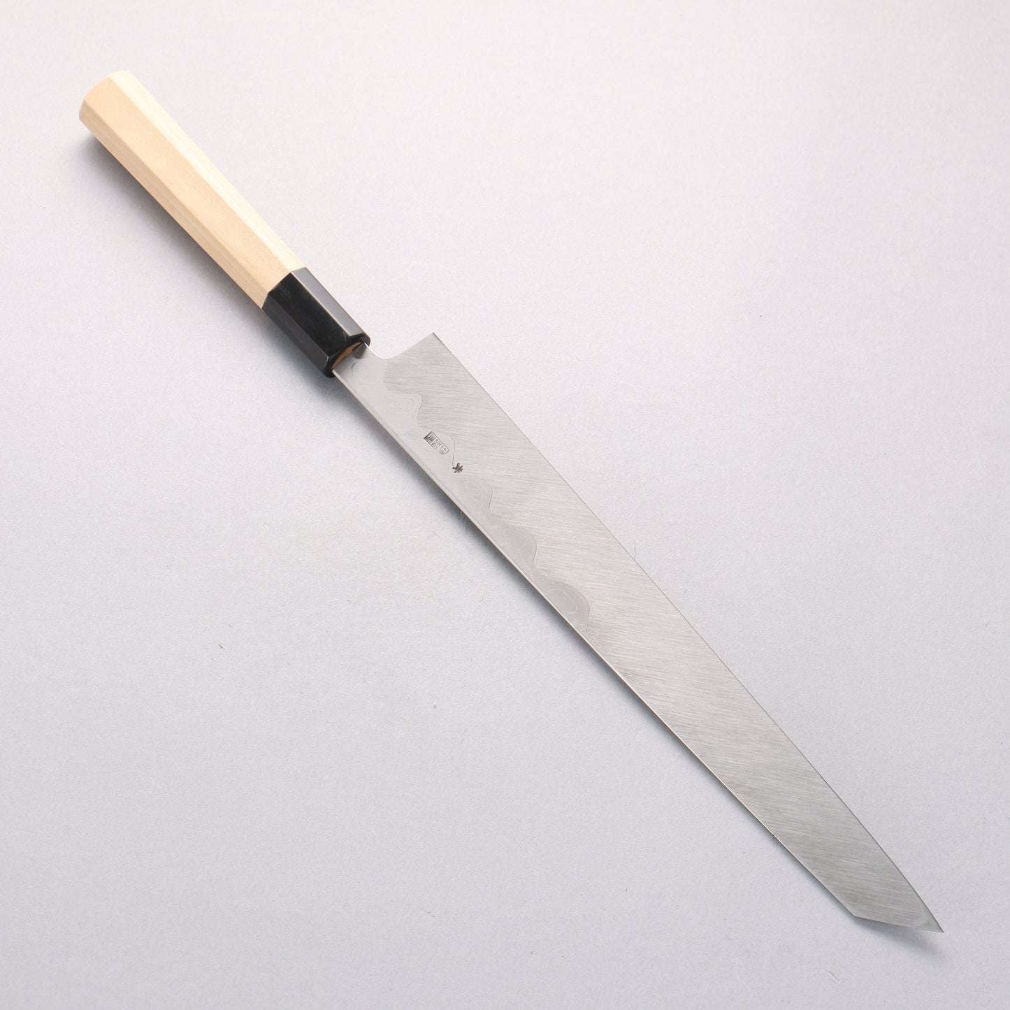 菊月 青一鋼 ダマスカス 切付柳刃包丁 270mm 朴柄 - 清助刃物