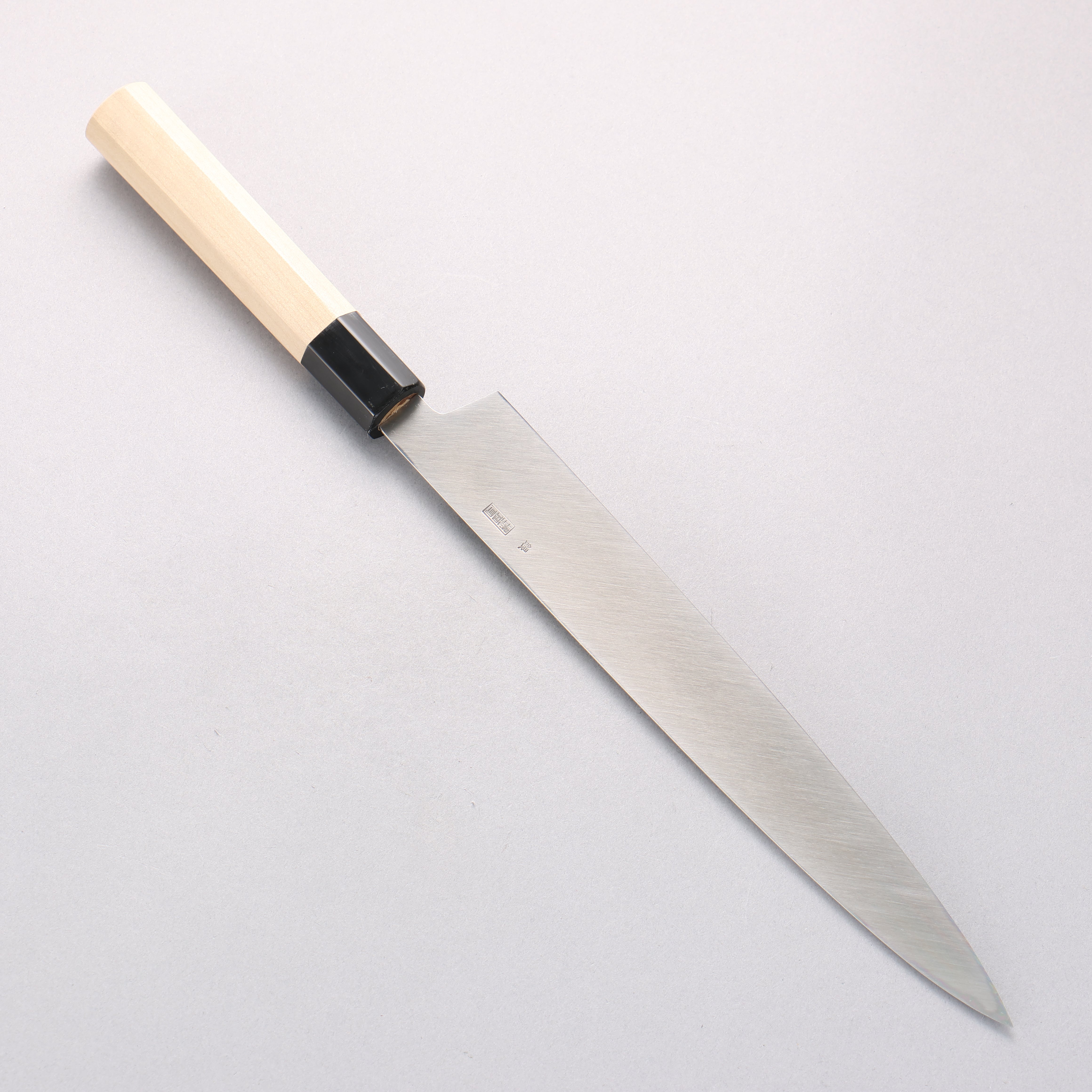 菊月 銀三鋼 暈し 柳刃包丁 240mm 朴柄 – 清助刃物 Japan
