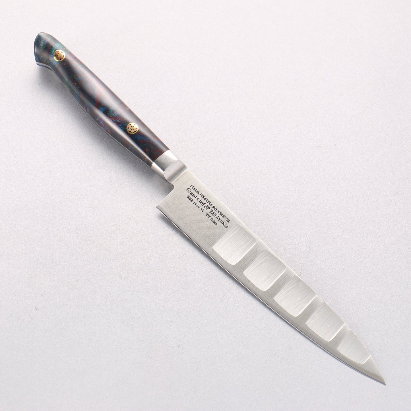堺 孝行 グランドシェフ SP スウェーデンウッデホルム特殊鋼 ペティーサーモン 150mm SP タイプ III (ギャラクシー)柄 - 清助刃物