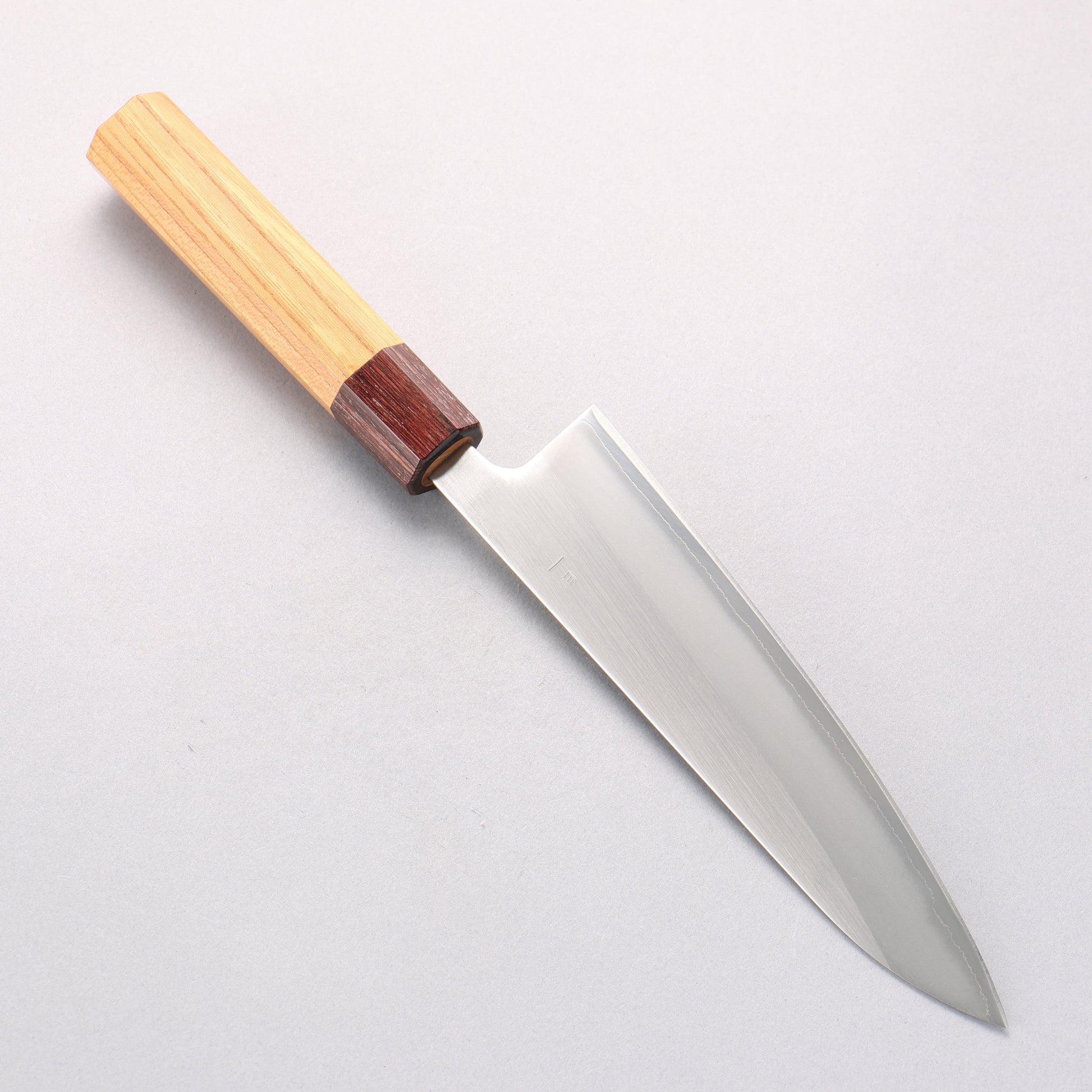 翁流 白一鋼 牛刀包丁 180mm ケヤキ柄 - 清助刃物